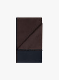 Navy & Chocolate Brown Silk Scarf