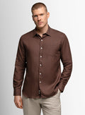 Bolzano Chocolate Brown Linen Shirt