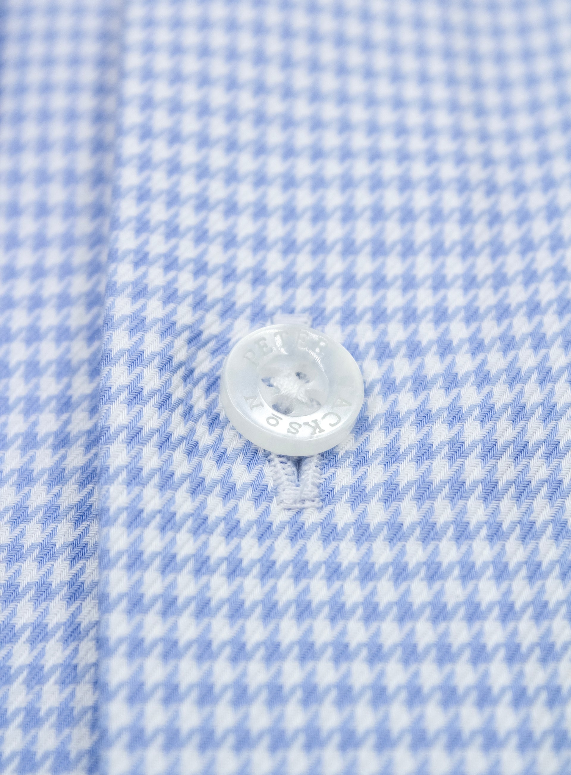 Milan Houndstooth Sky Blue Shirt