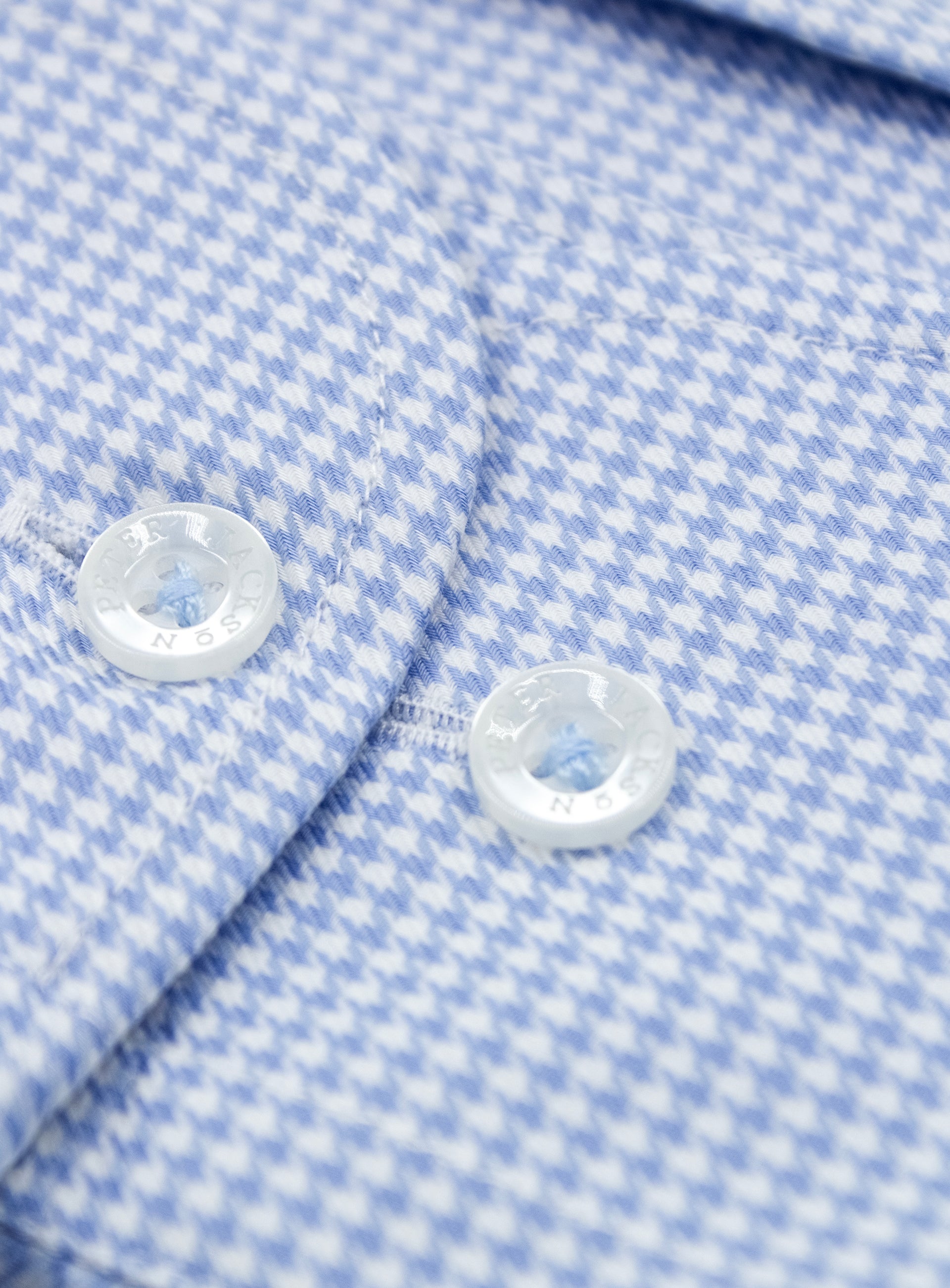 Milan Houndstooth Sky Blue Shirt