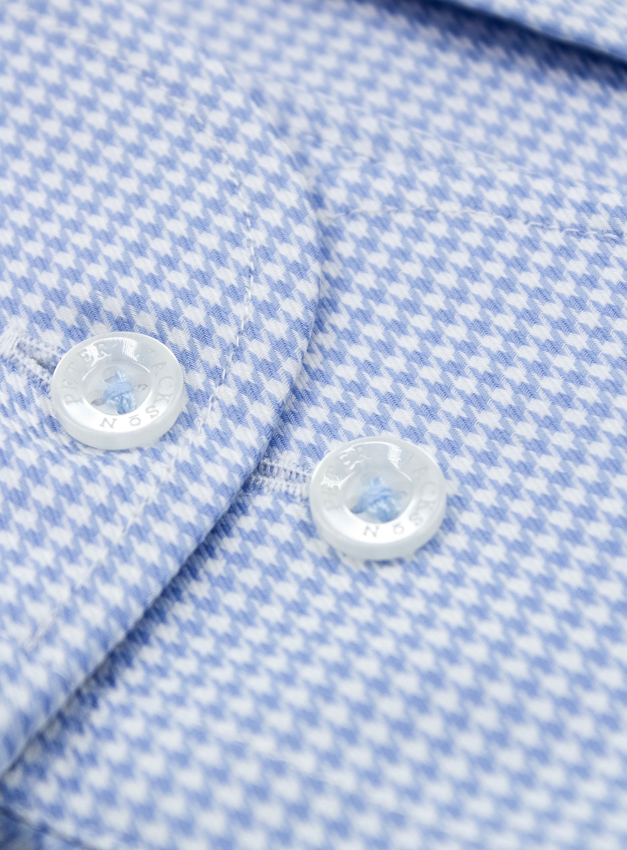 Milan Houndstooth Sky Blue Shirt
