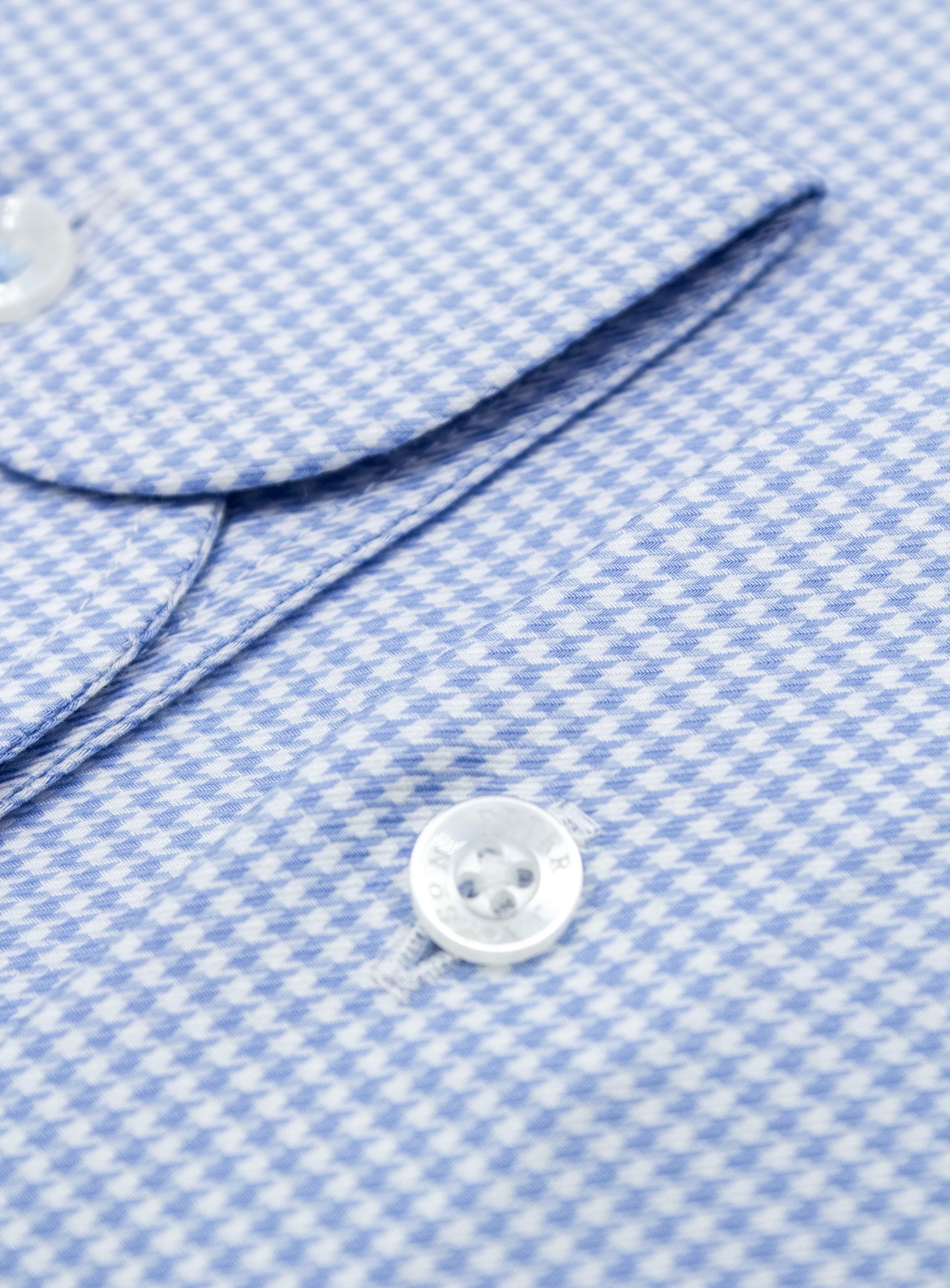 Milan Houndstooth Sky Blue Shirt