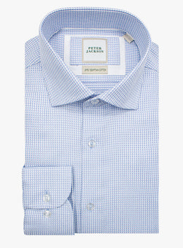 Milan Puppytooth Jacquard Sky Blue Shirt