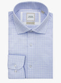 Milan Micro Check Sky Blue Shirt