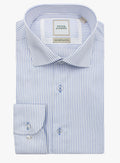 Milan Fine Stripe Twill Sky Blue Shirt