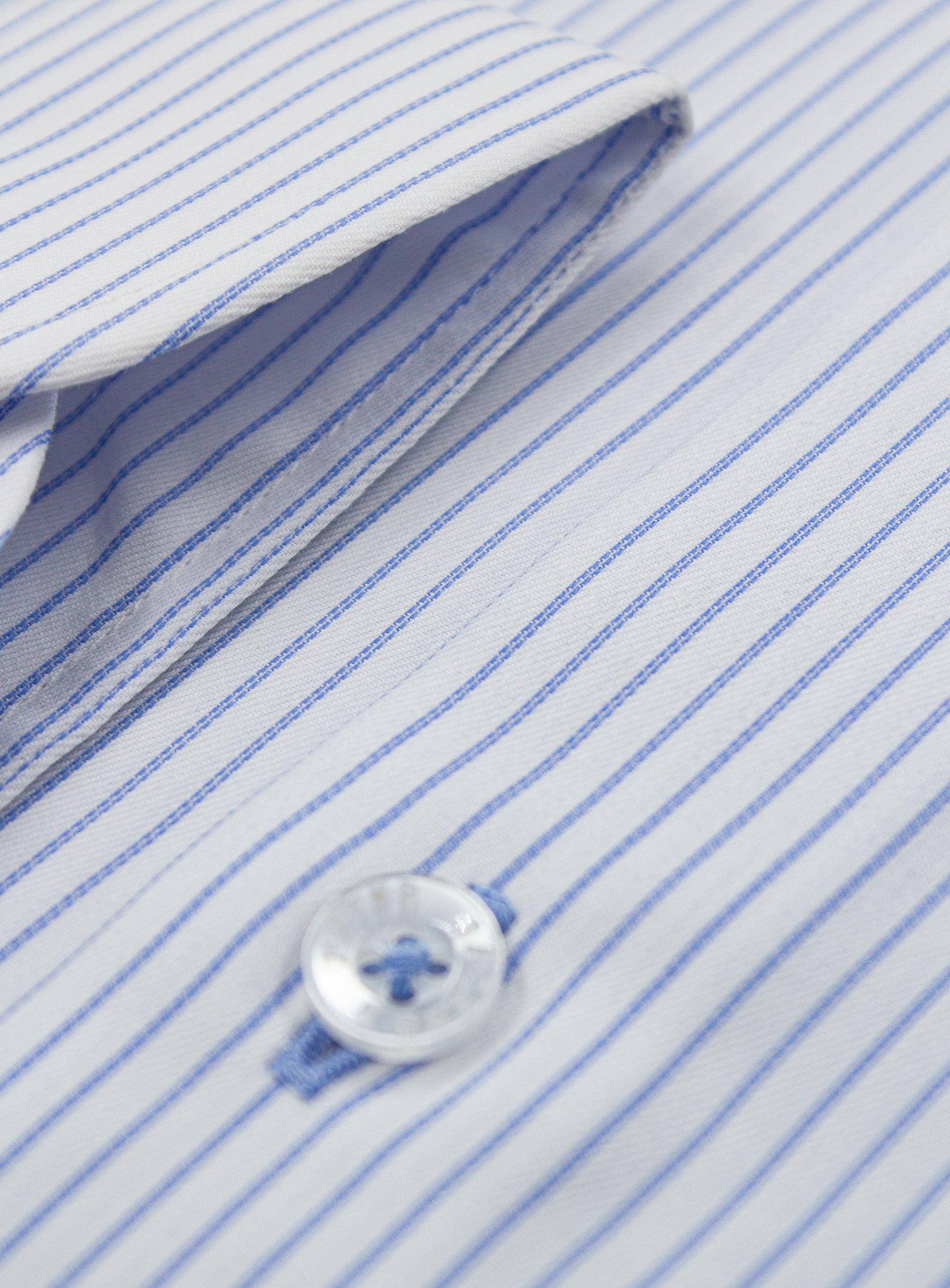 Milan Fine Stripe Twill Sky Blue Shirt