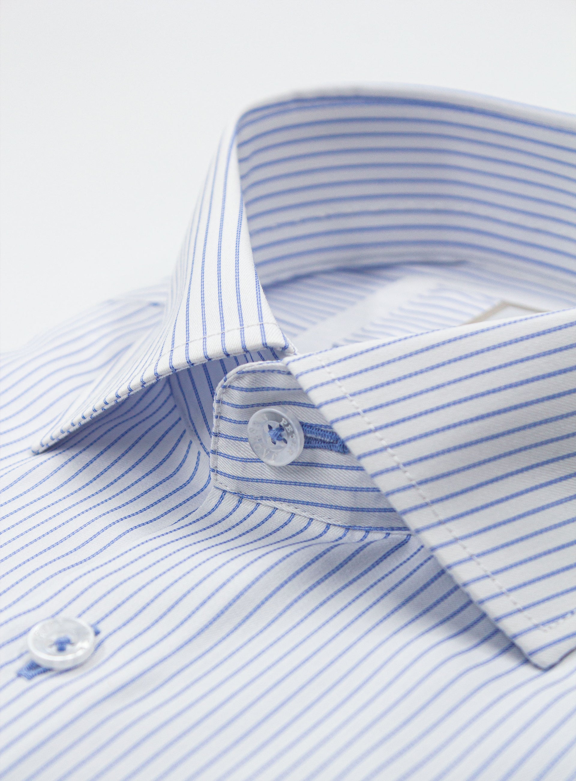 Milan Fine Stripe Twill Sky Blue Shirt