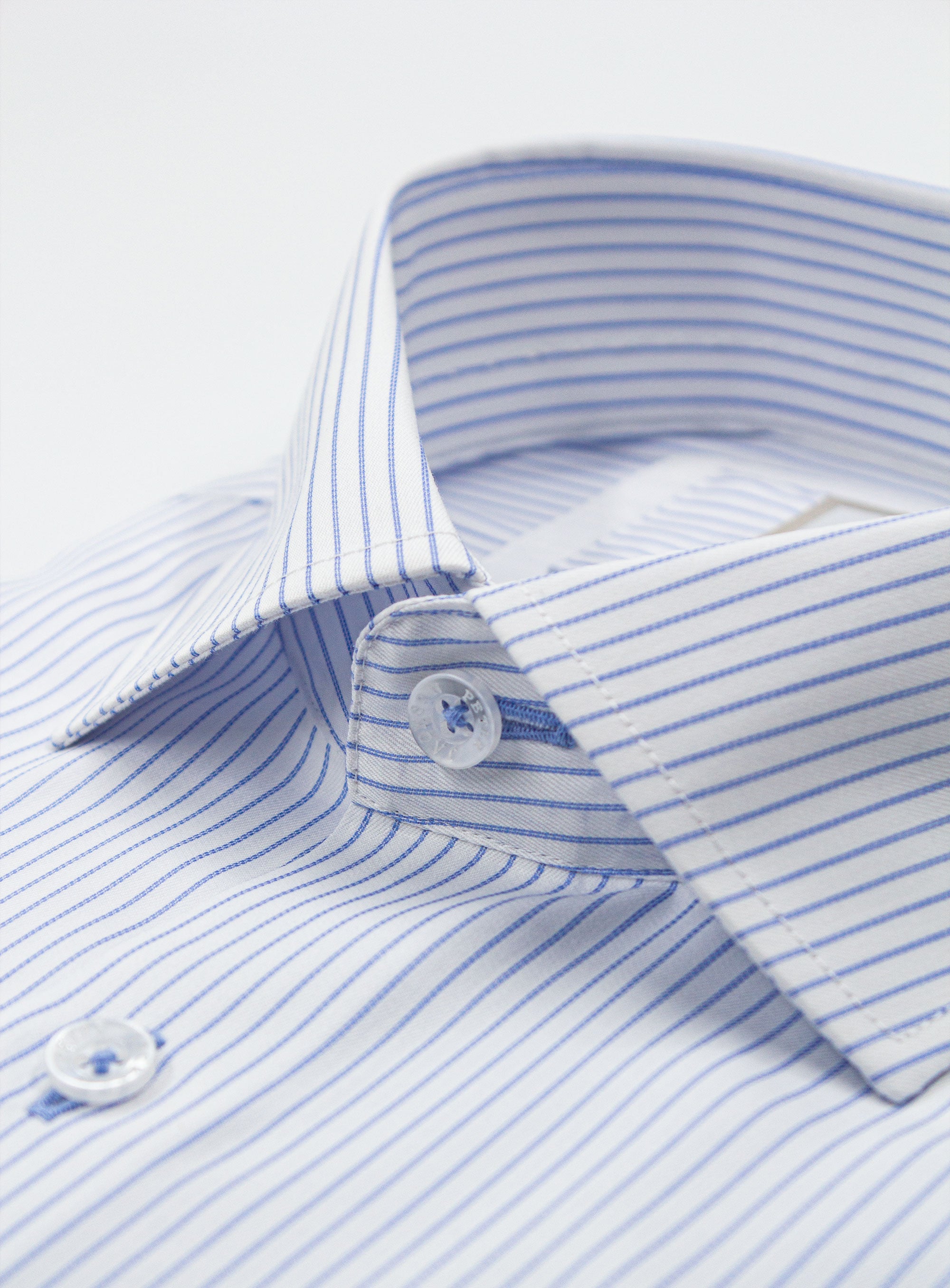 Milan Fine Stripe Twill Sky Blue Shirt