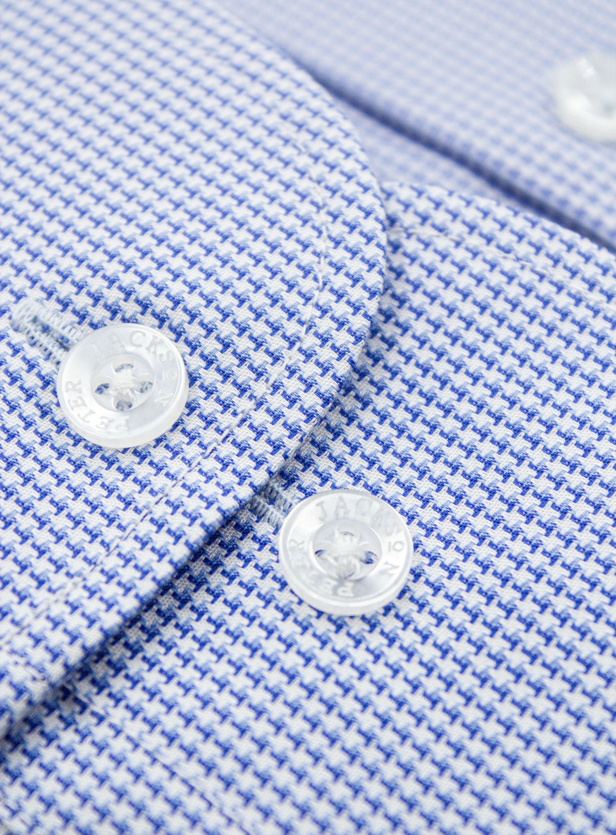 Milan Micro Jacquard Blue Shirt