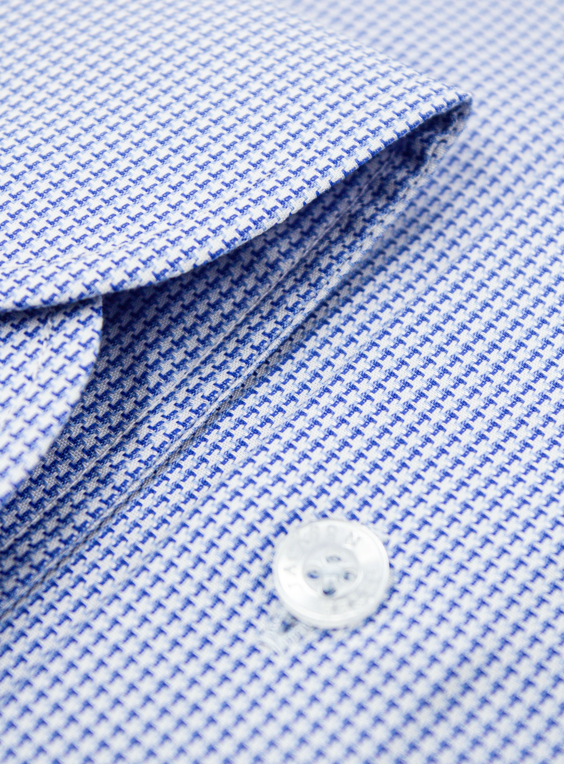 Milan Micro Jacquard Blue Shirt