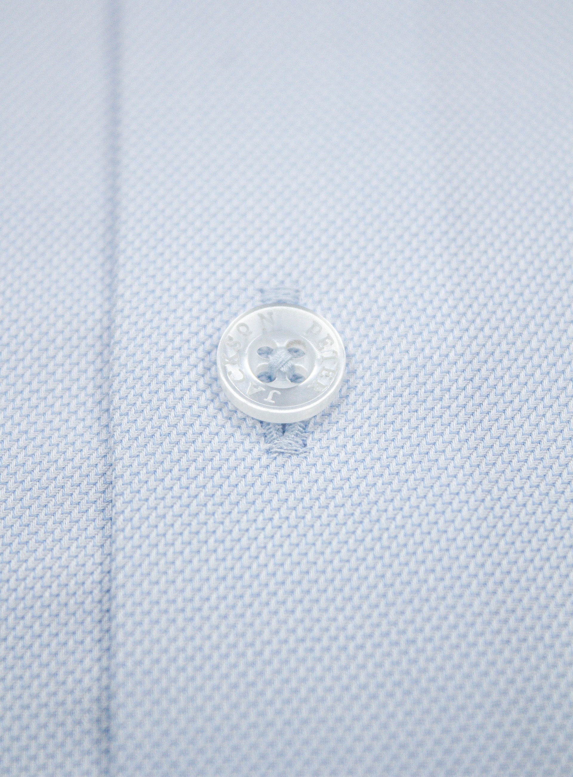 Picture of a button on the Milan Luxe Weave Sky Blue Shirt