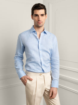 Amalfi Signature Sky Blue Linen Shirt