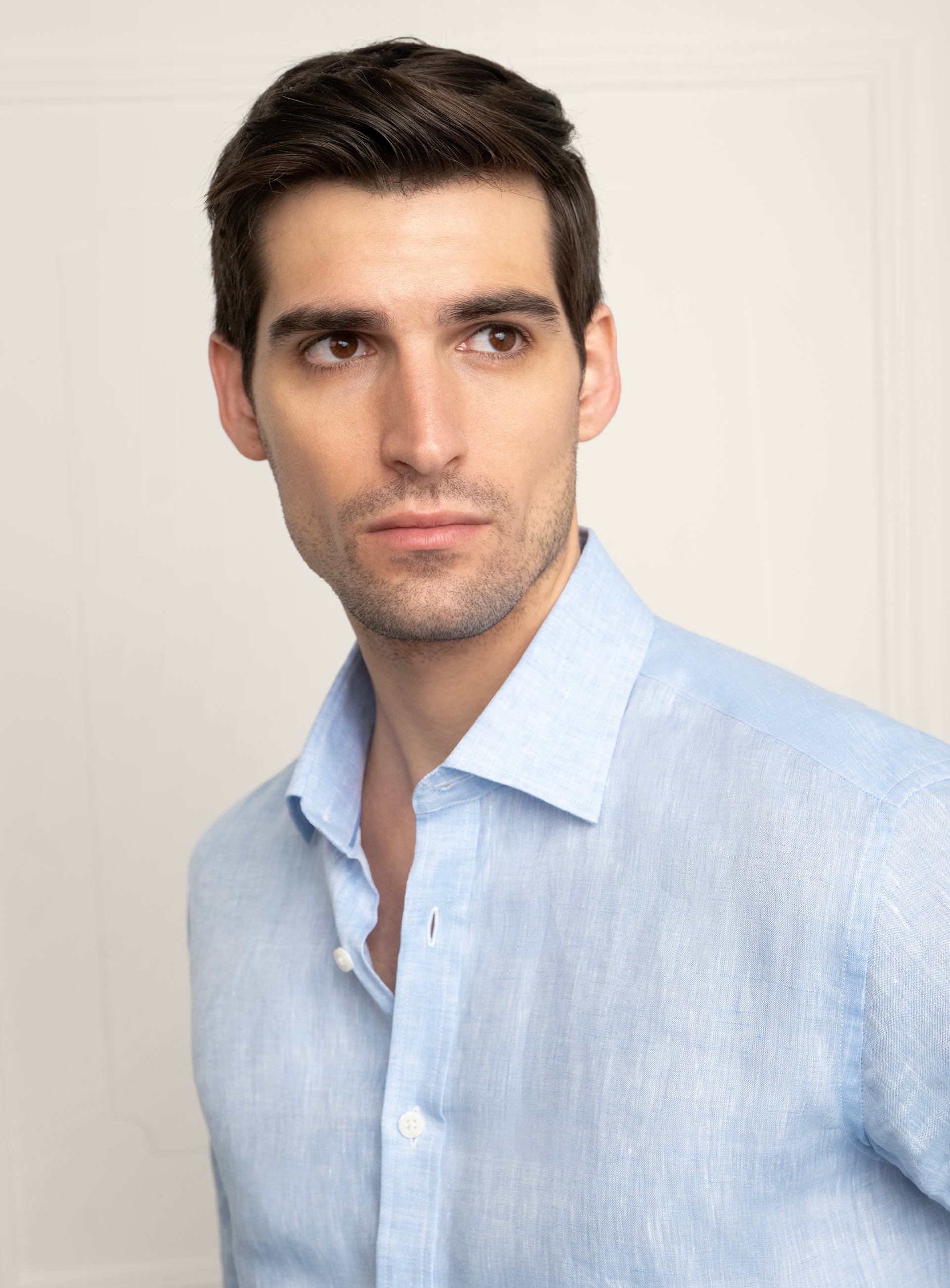 Amalfi Signature Sky Blue Linen Shirt