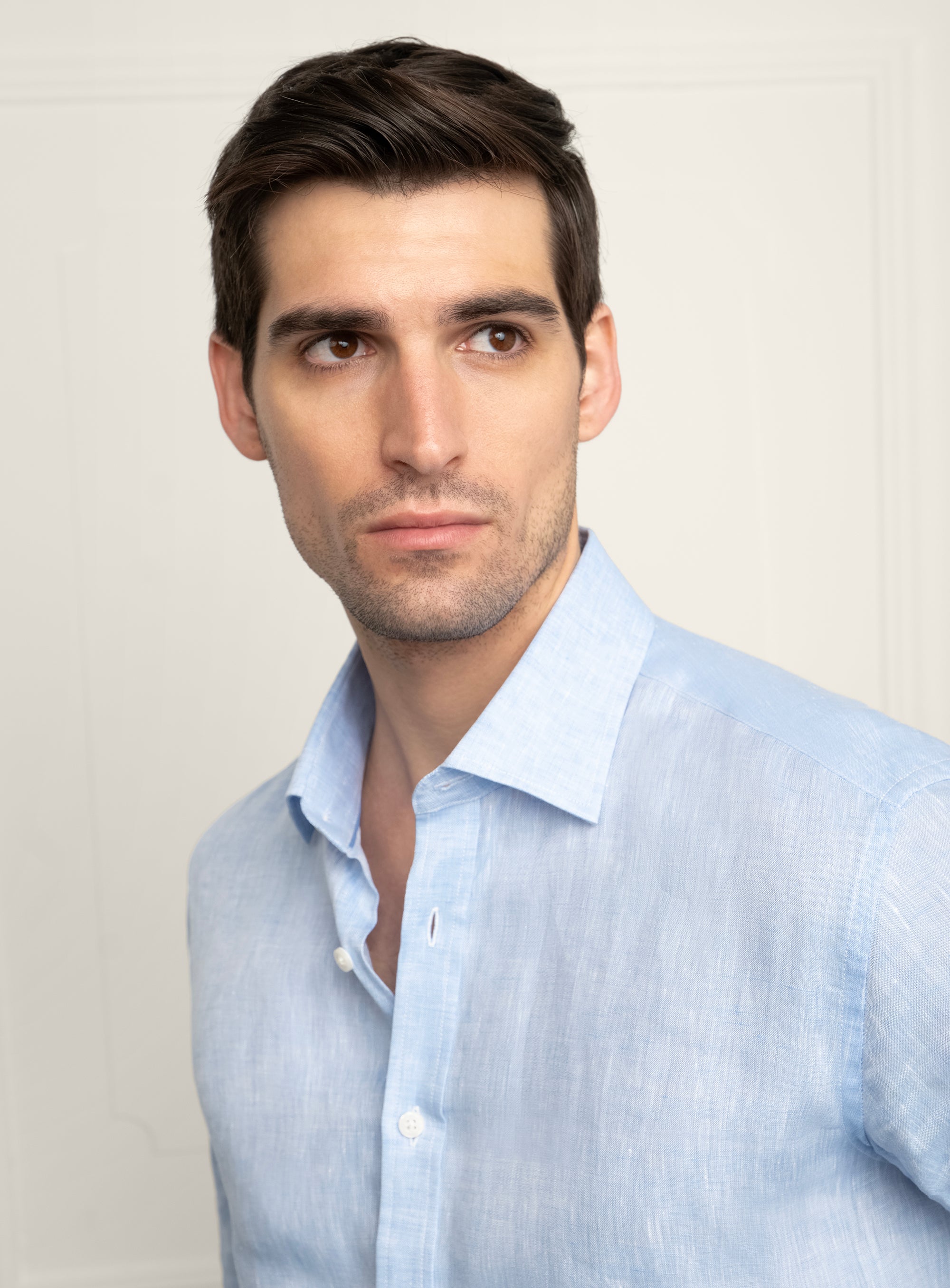 Amalfi Signature Sky Blue Linen Shirt