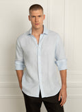Amalfi Dobby Sky Blue Linen Shirt