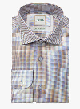 Milan Blue & Brown Shirt