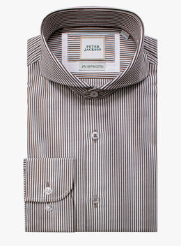Florence Stripe Chocolate Brown Shirt