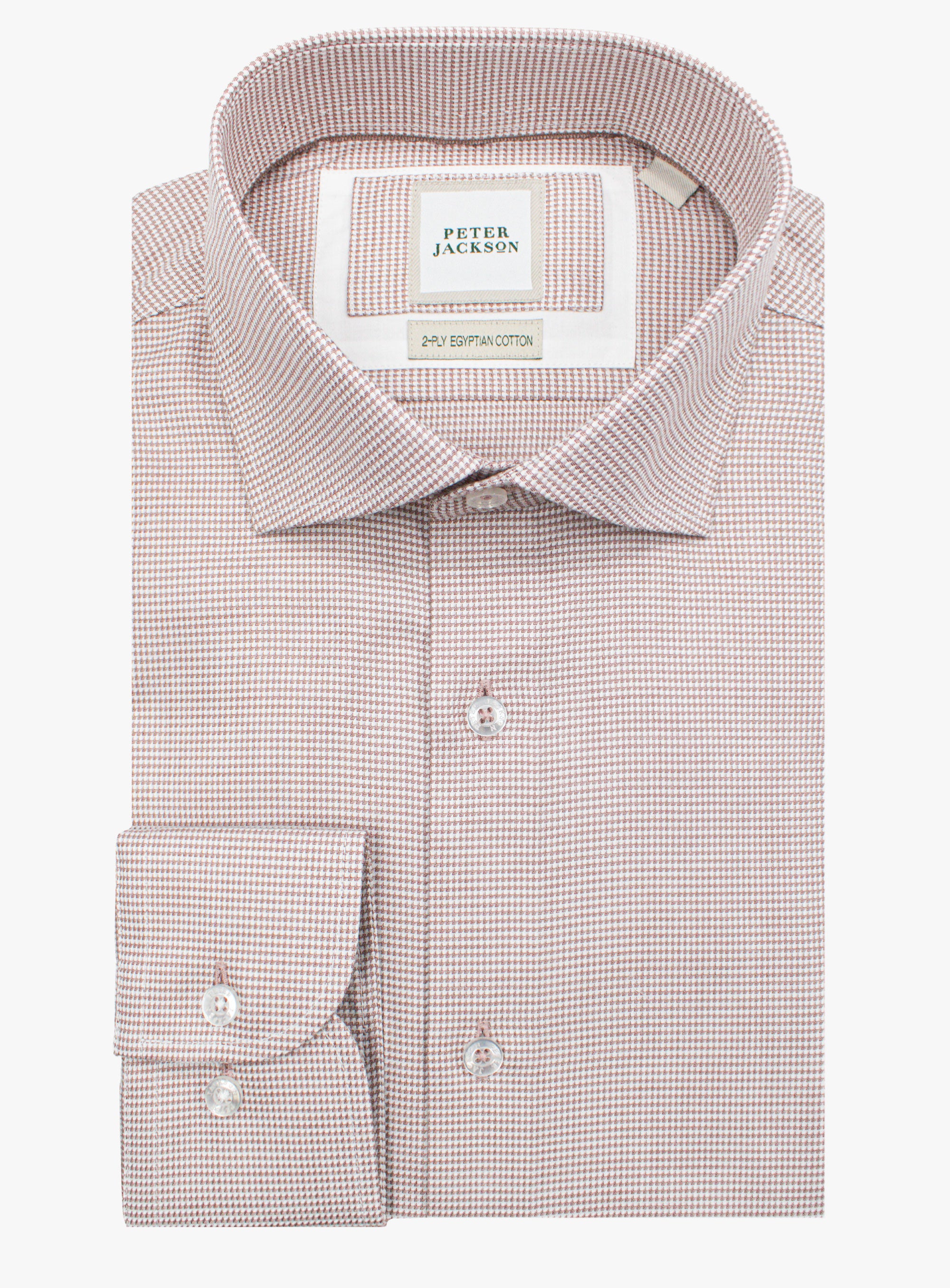 The Milan Brown Puppytooth Shirt