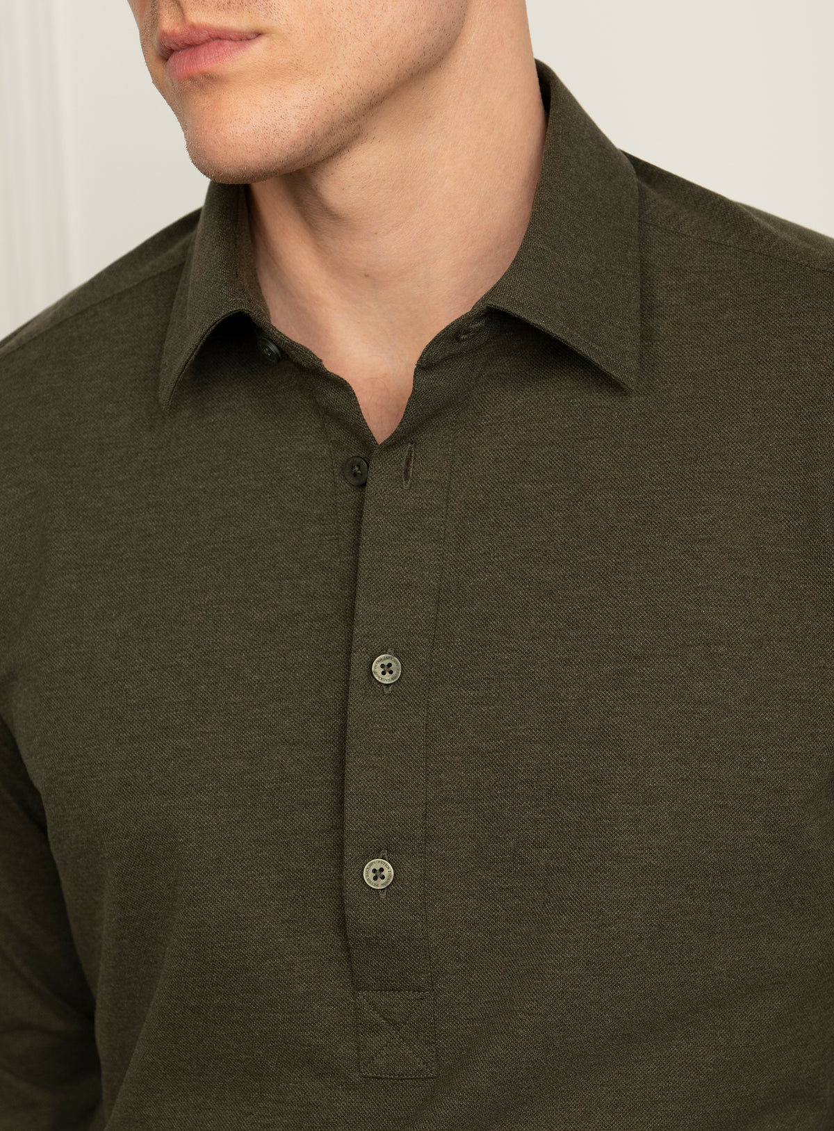 Pasquale Popover Green Shirt