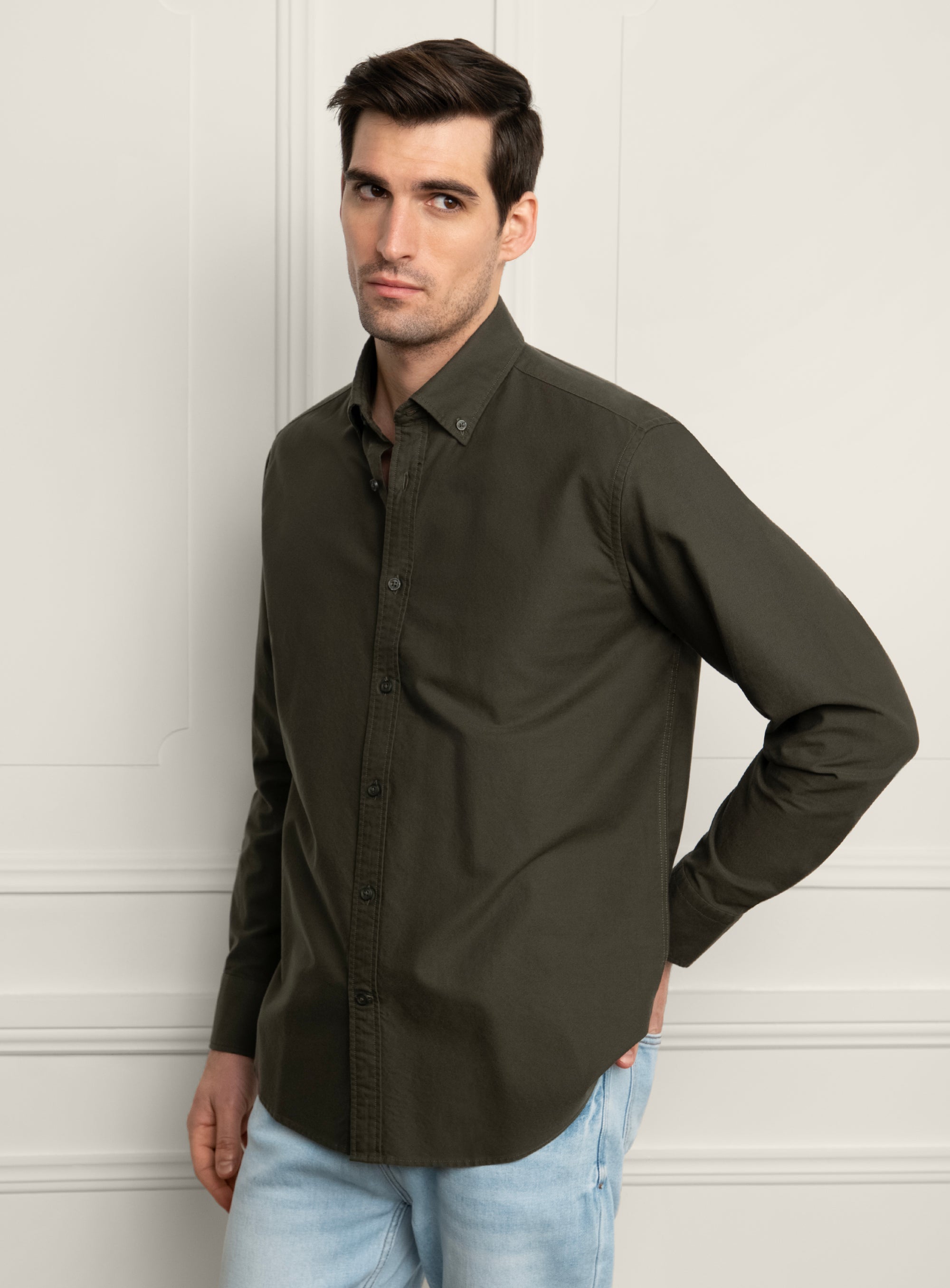 Merano Signature Green Oxford Shirt