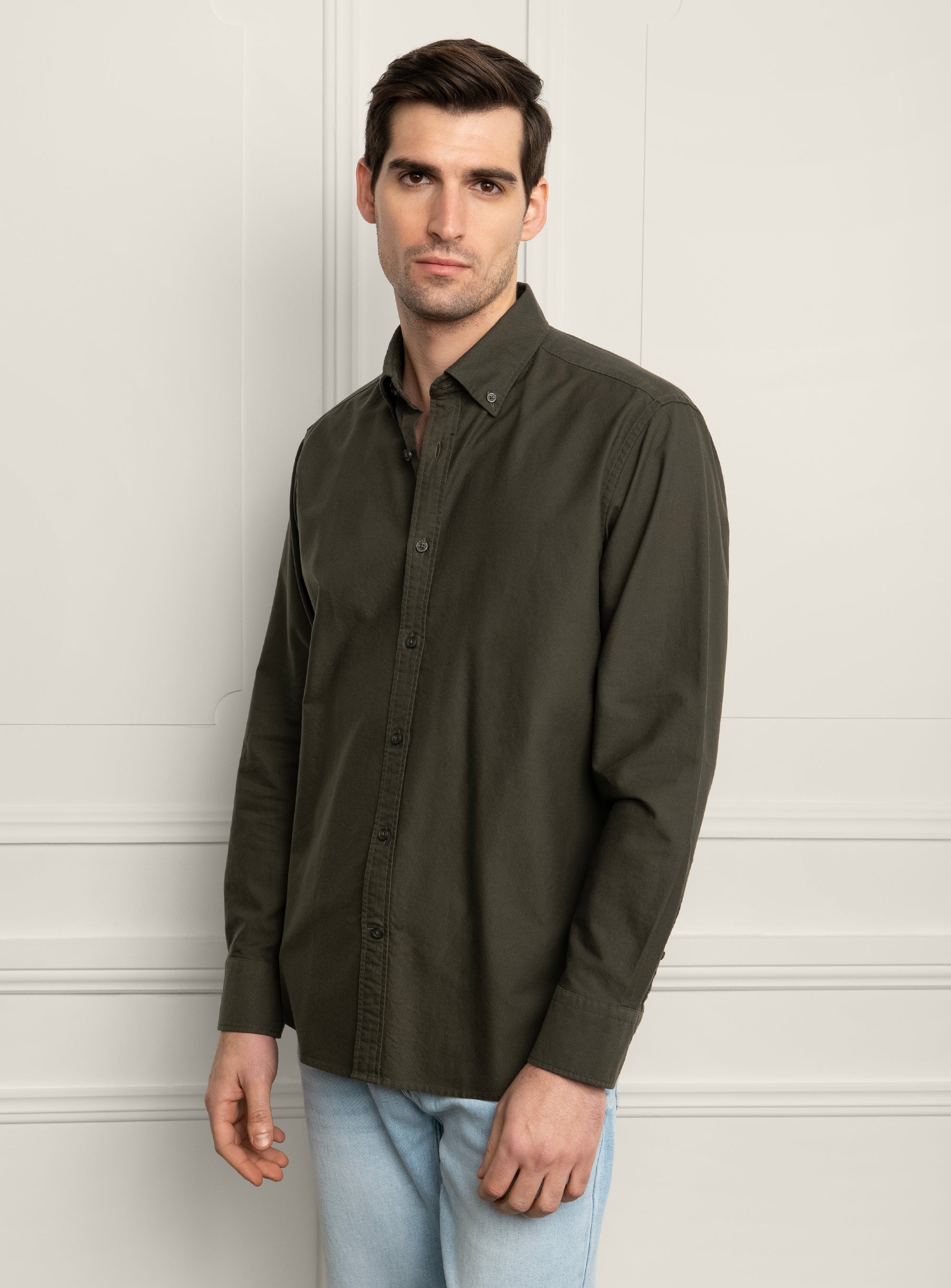 Merano Signature Green Oxford Shirt