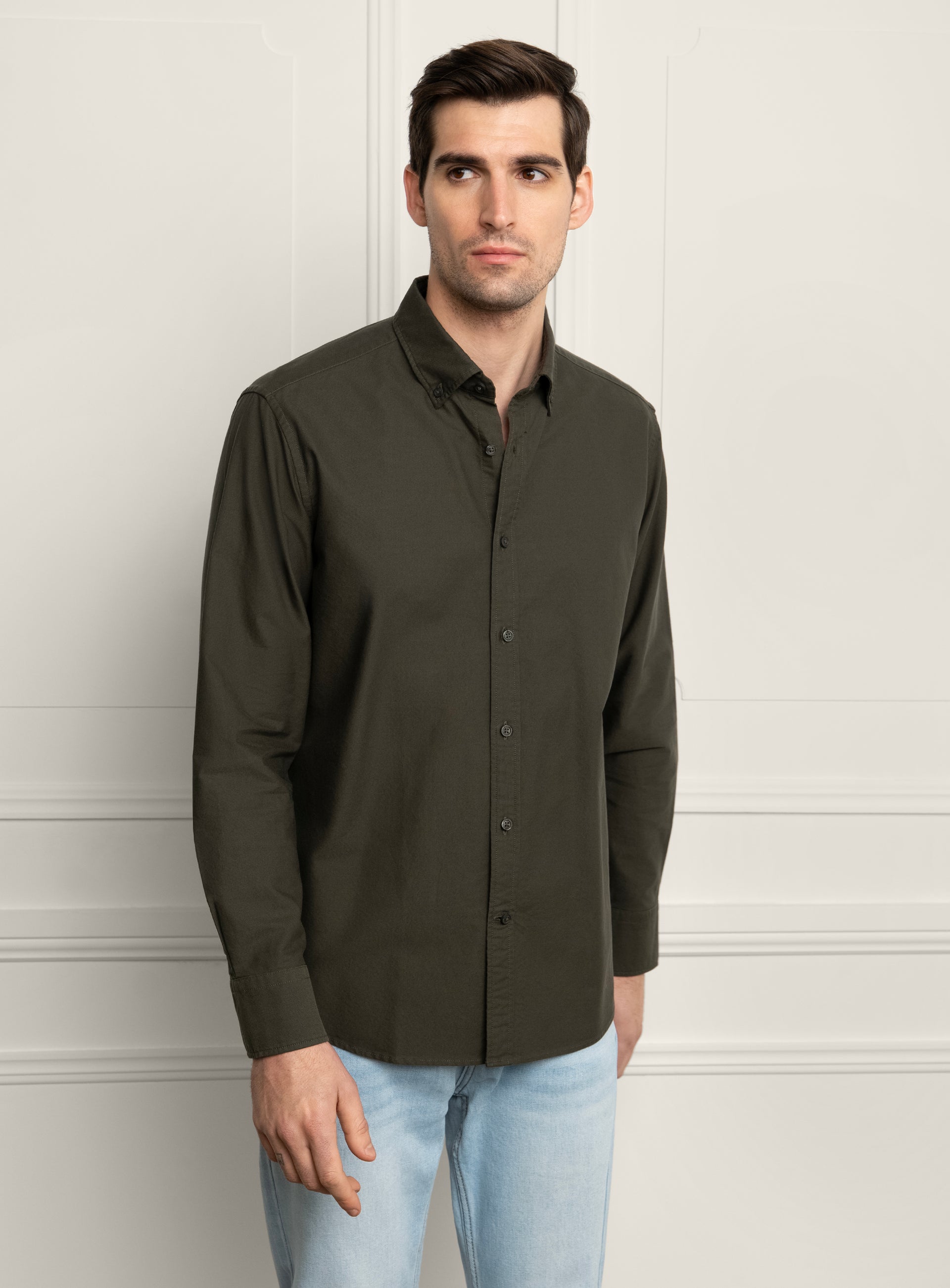 Merano Signature Green Oxford Shirt