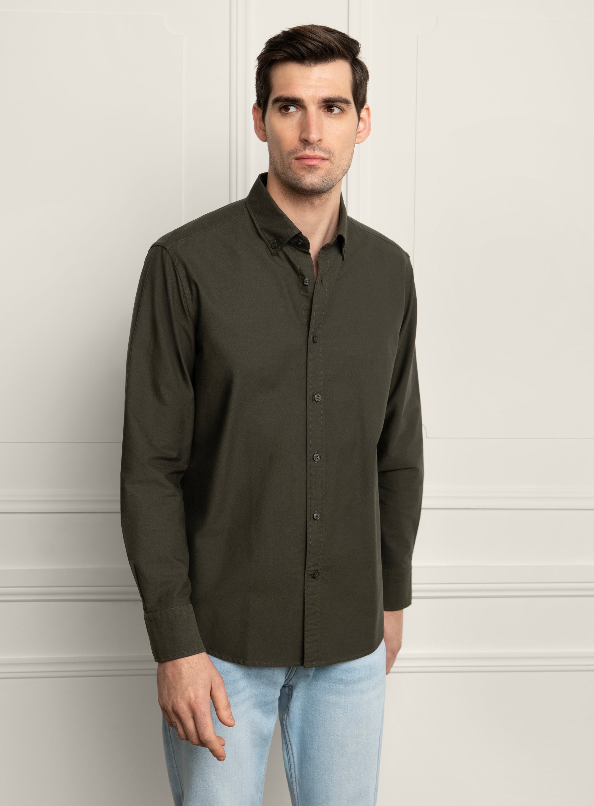 Merano Signature Green Oxford Shirt