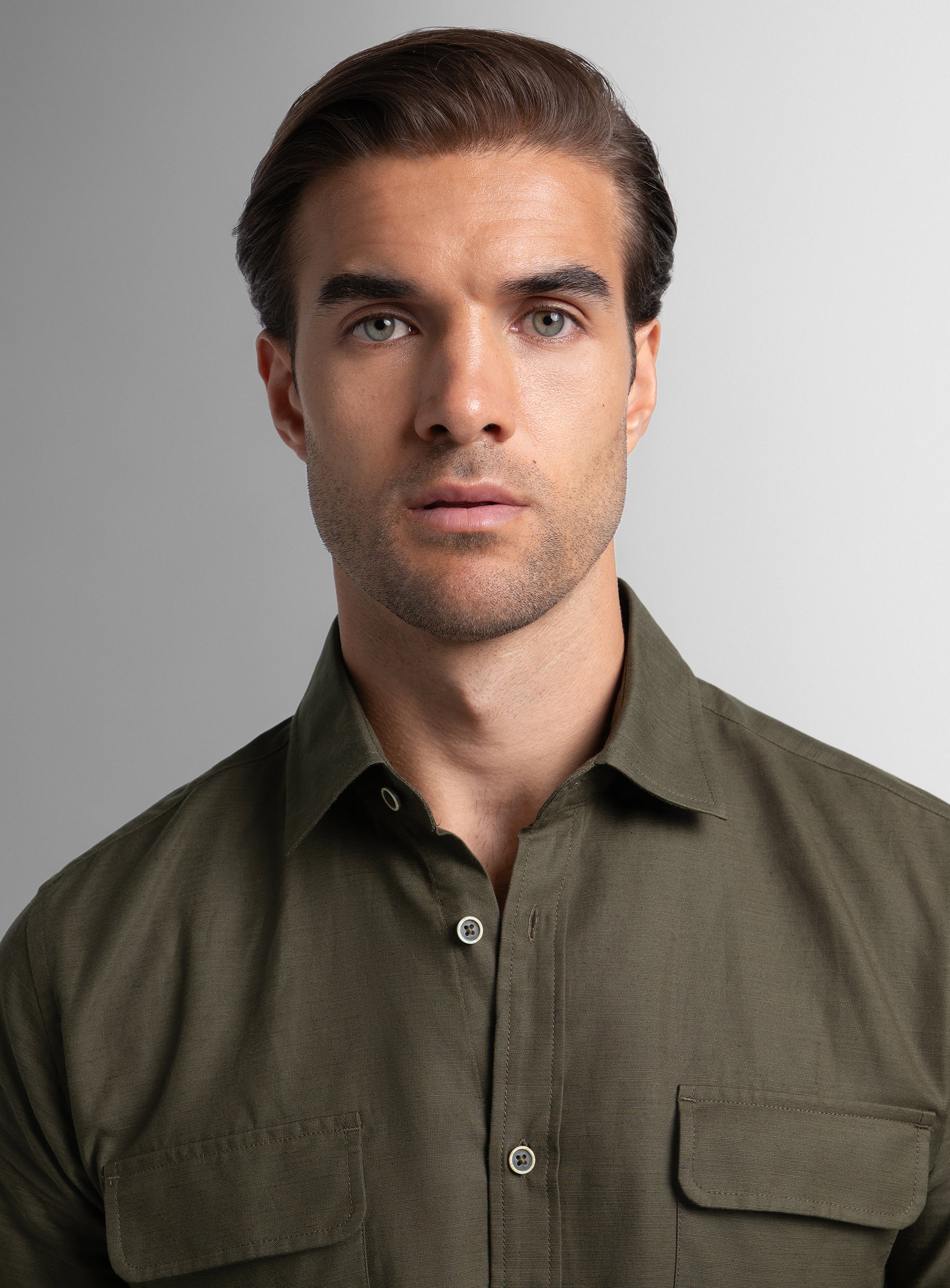 Cortana Olive Safari Style Shirt