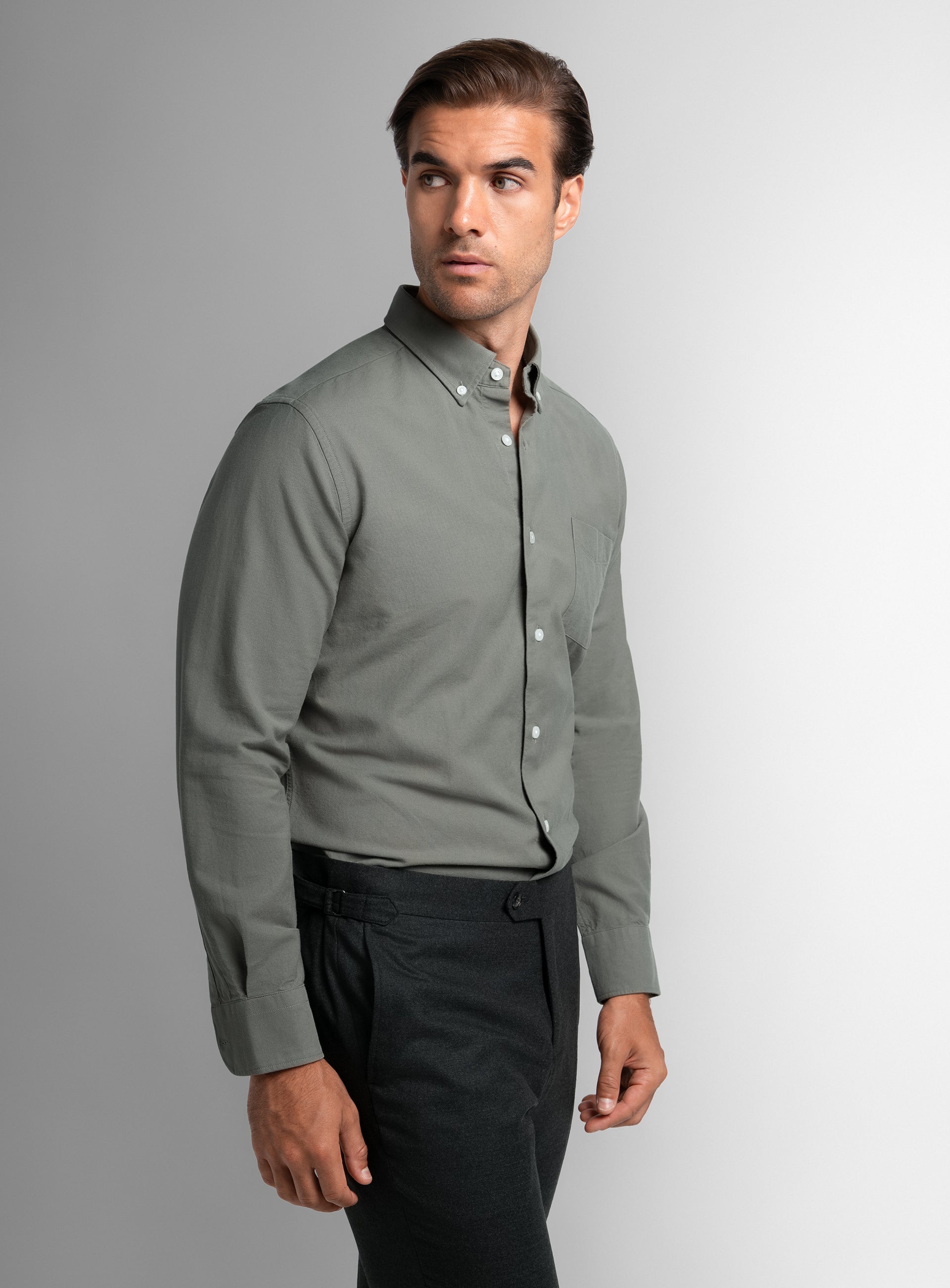 Bolzano Sage Oxford Shirt