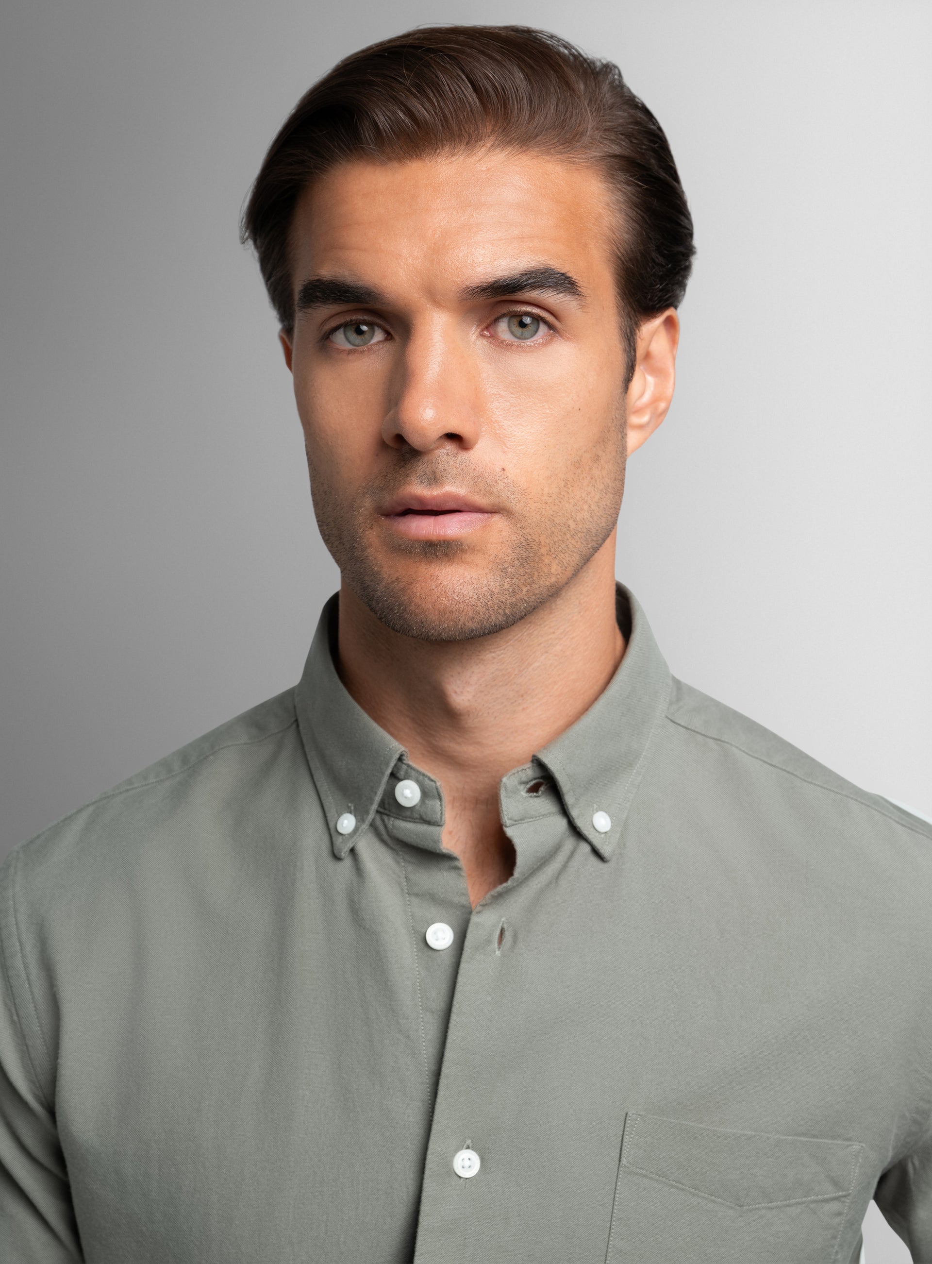Bolzano Sage Oxford Shirt