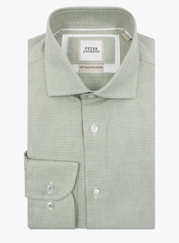 Milan Houndstooth Sage Green Shirt
