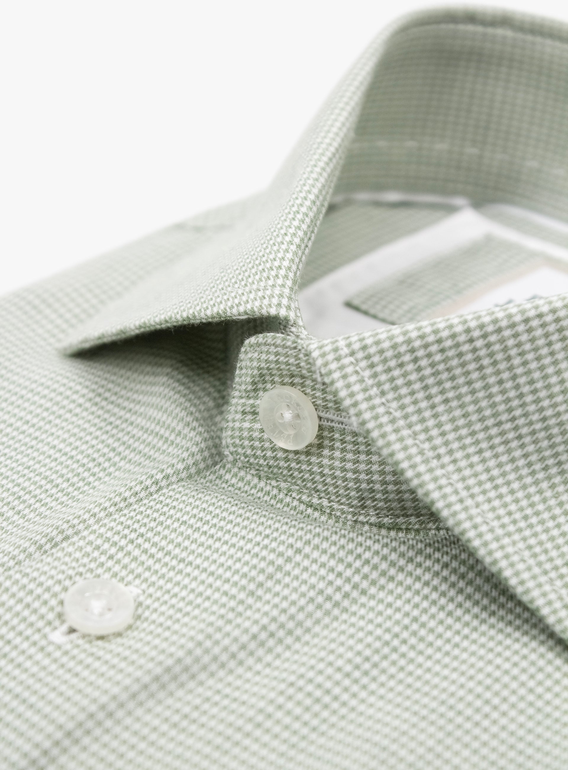 Milan Houndstooth Sage Green Shirt