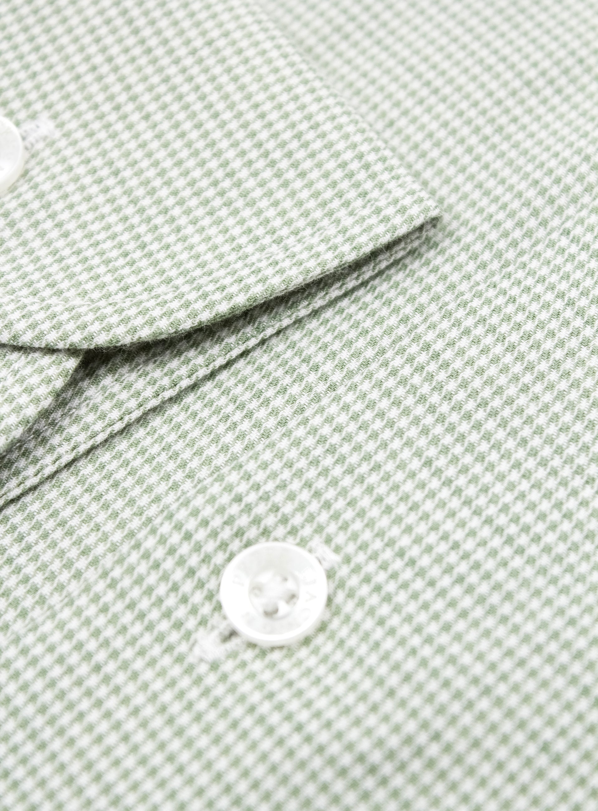 Milan Houndstooth Sage Green Shirt