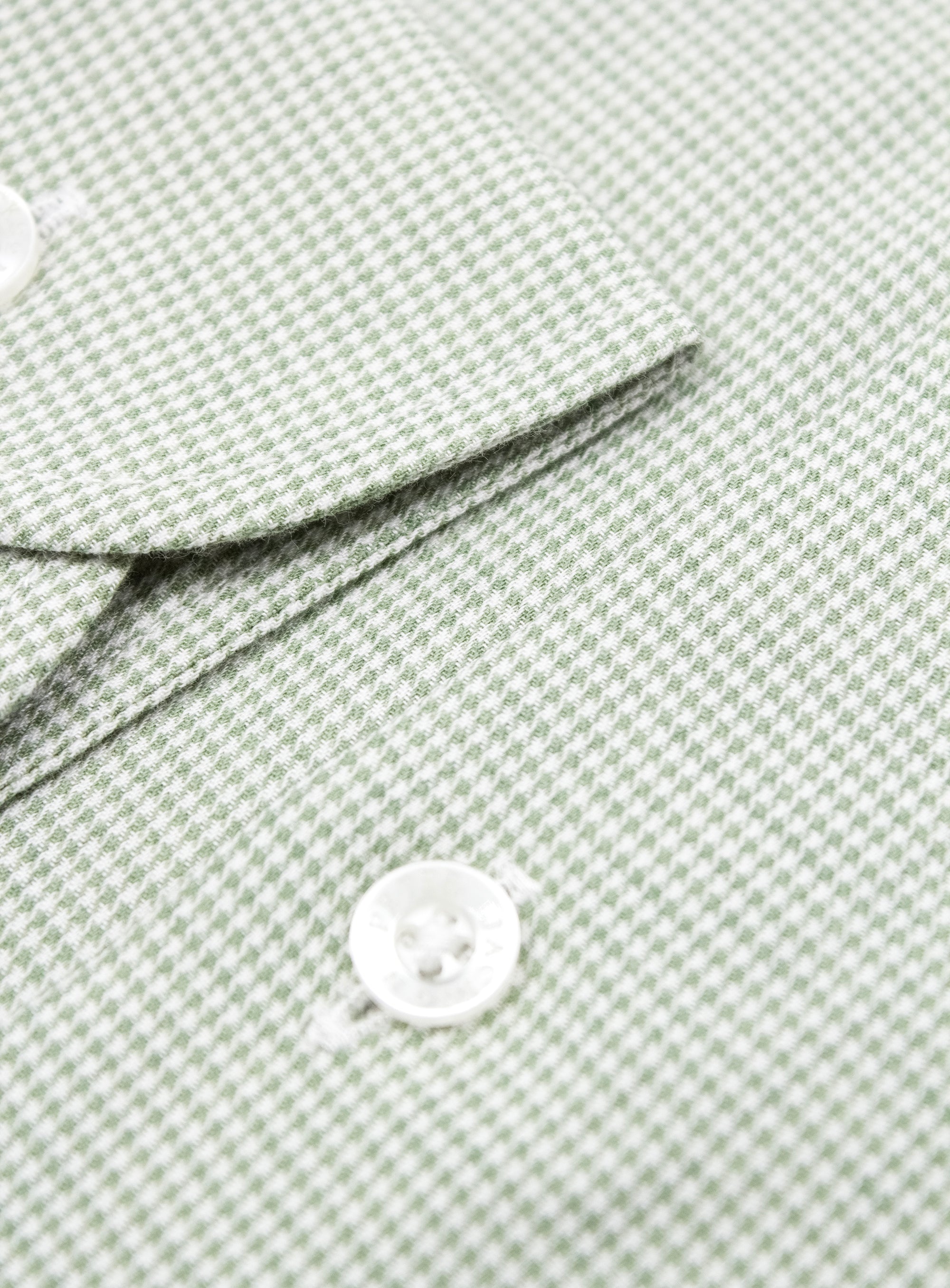 Milan Houndstooth Sage Green Shirt