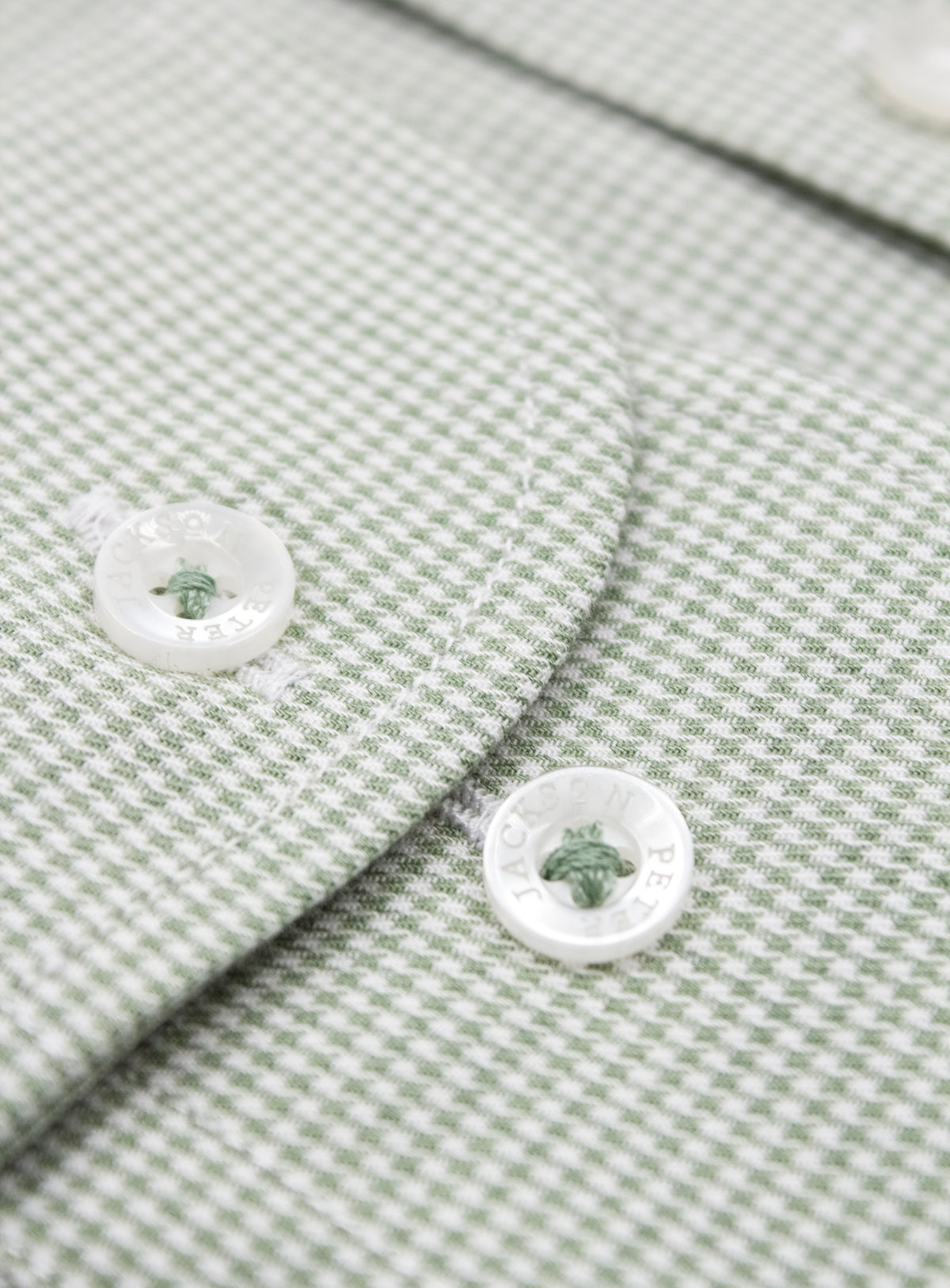 Milan Houndstooth Sage Green Shirt