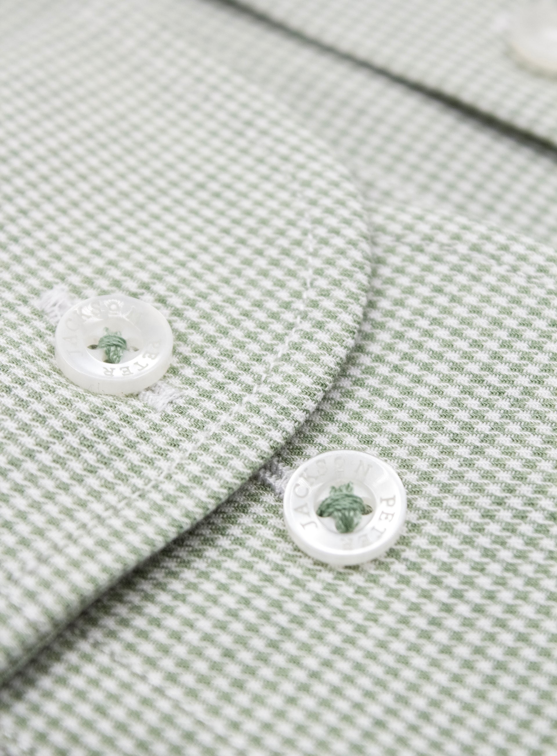 Milan Houndstooth Sage Green Shirt