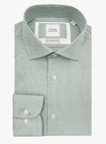 Milan Jacquard Puppytooth Green Shirt