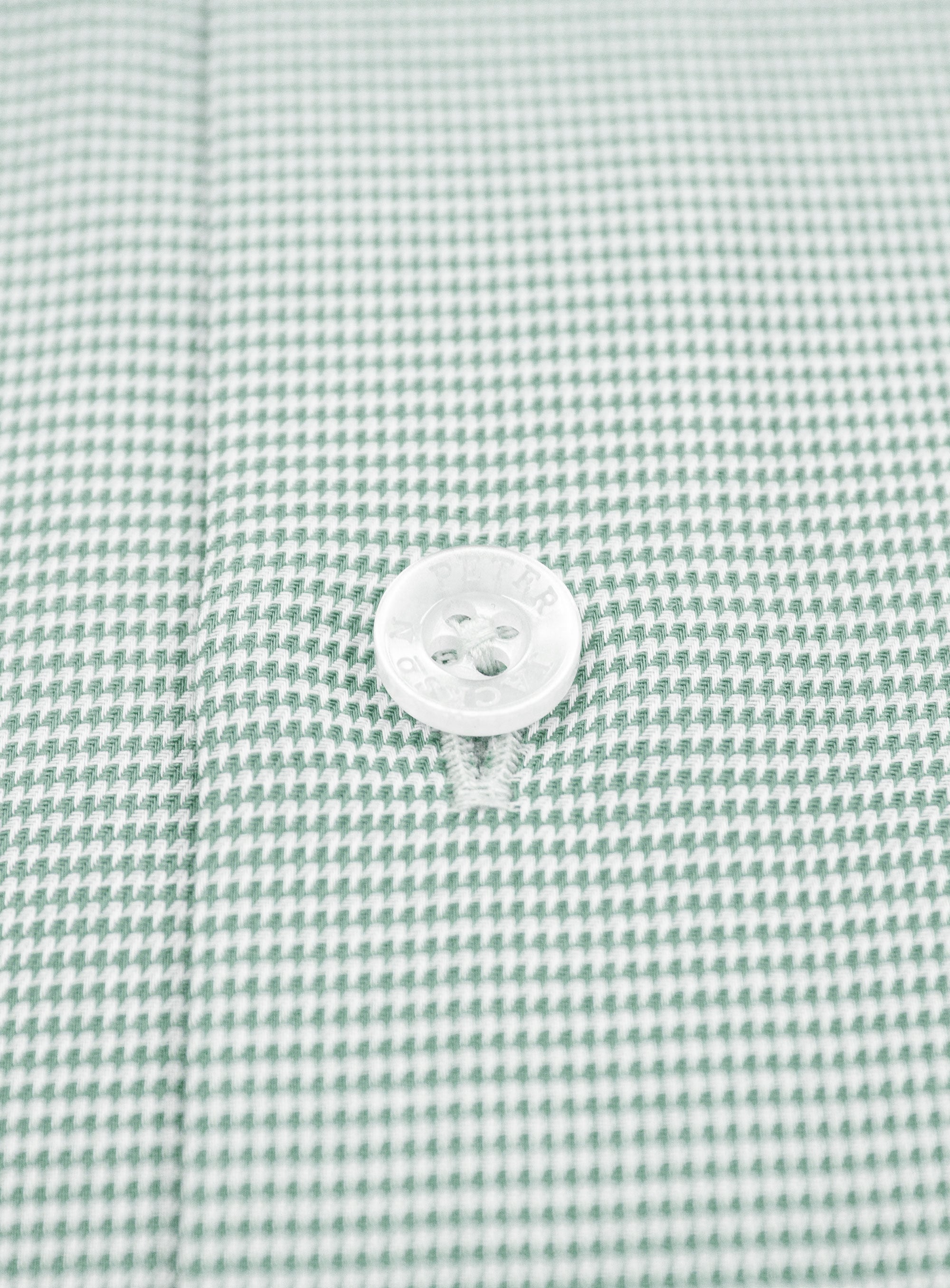 Milan Jacquard Puppytooth Green Shirt