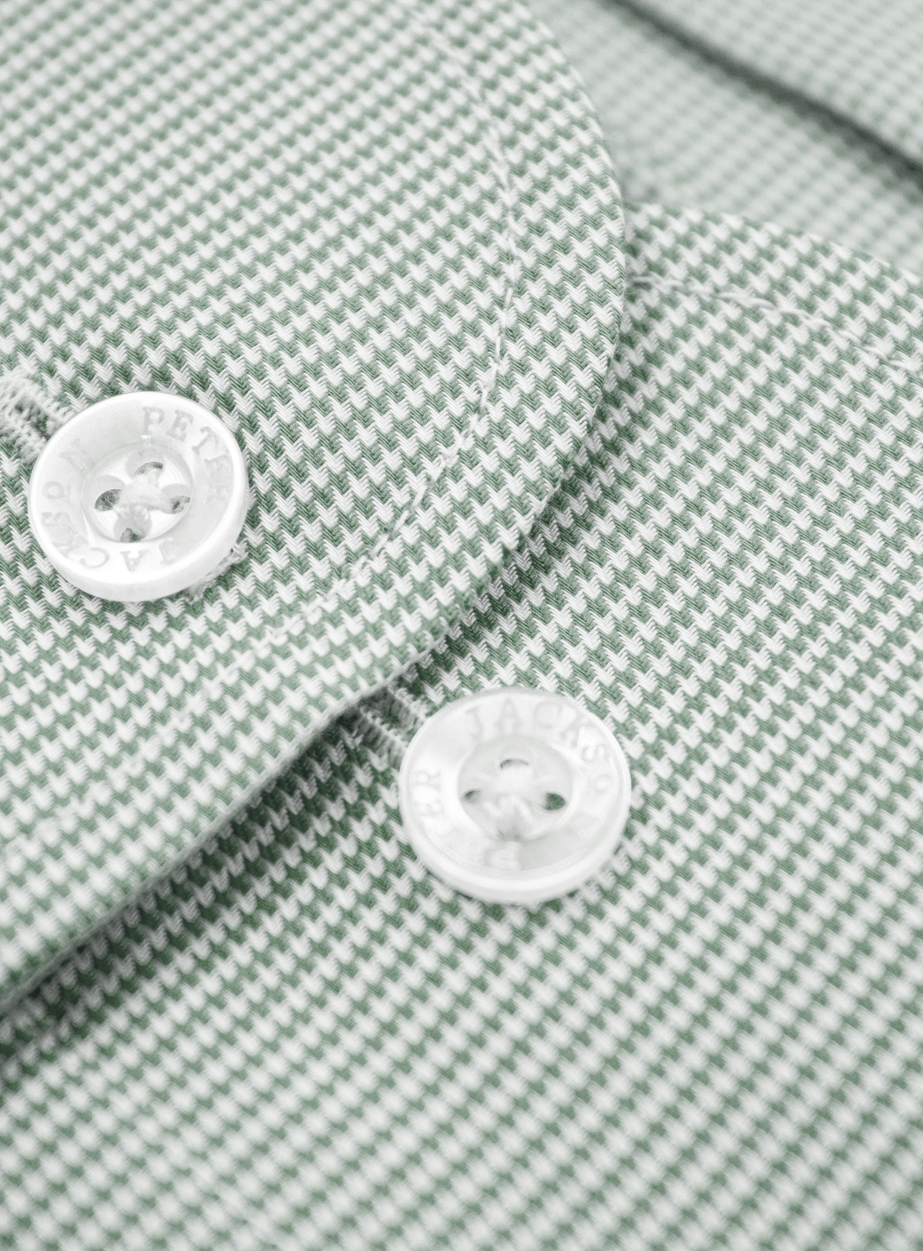 Milan Jacquard Puppytooth Green Shirt