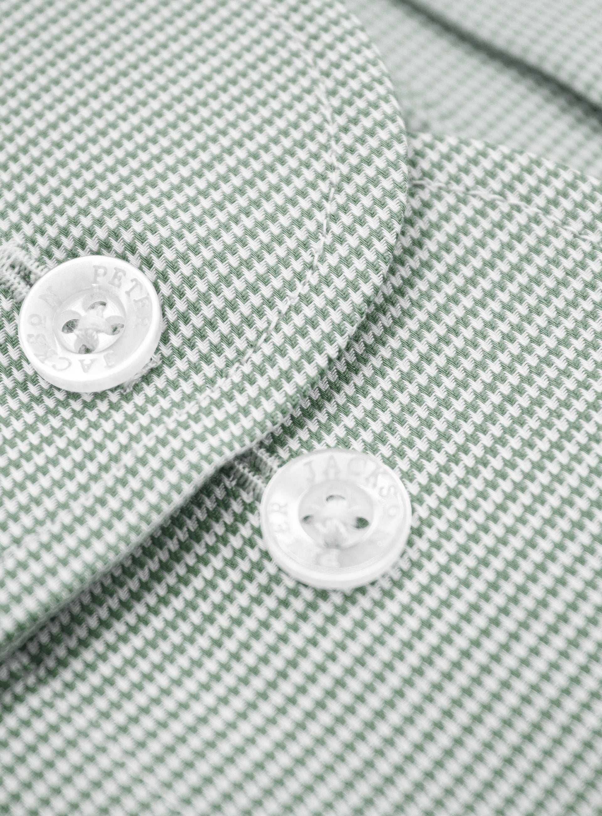 Milan Jacquard Puppytooth Green Shirt