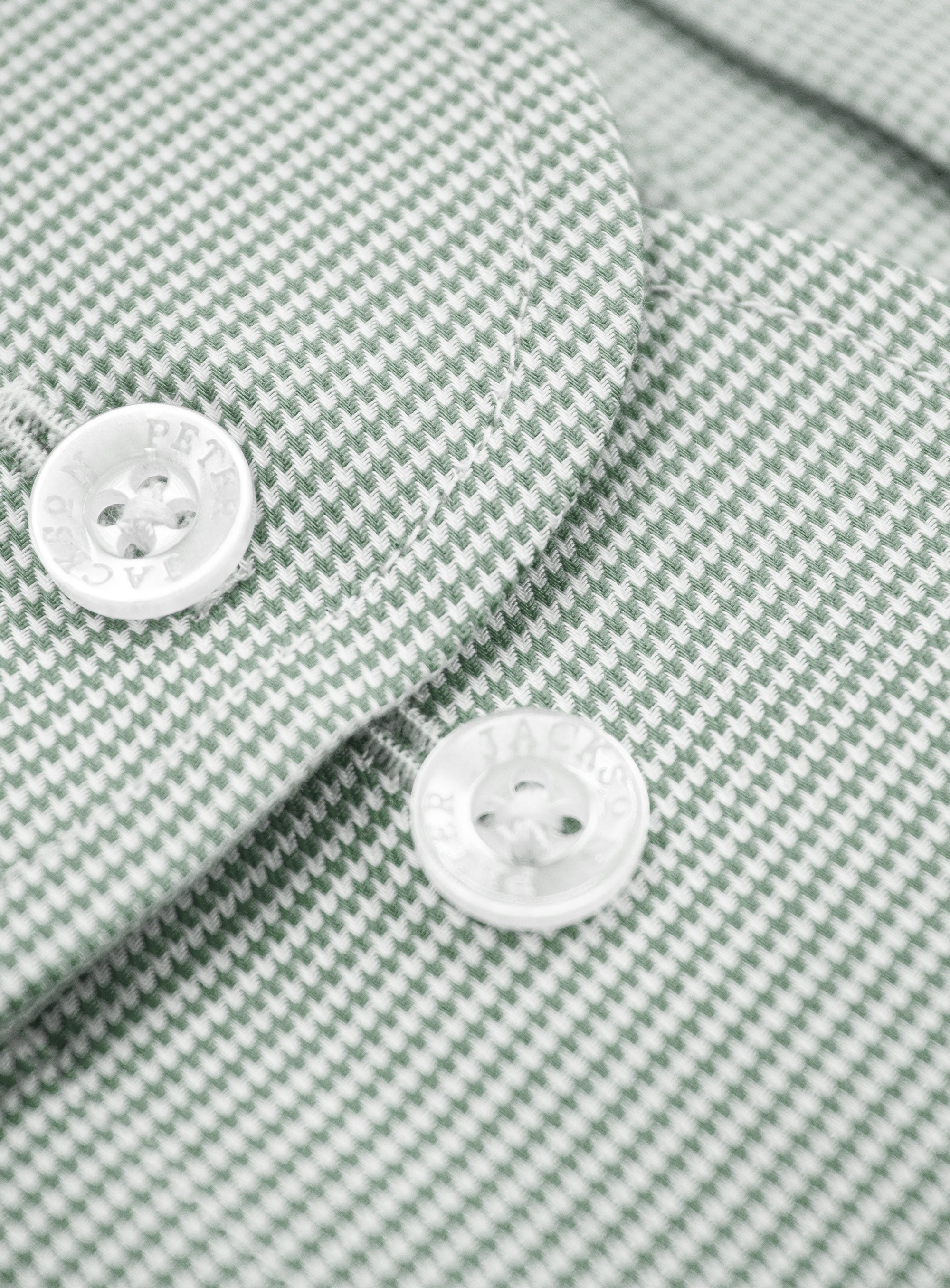 Milan Jacquard Puppytooth Green Shirt