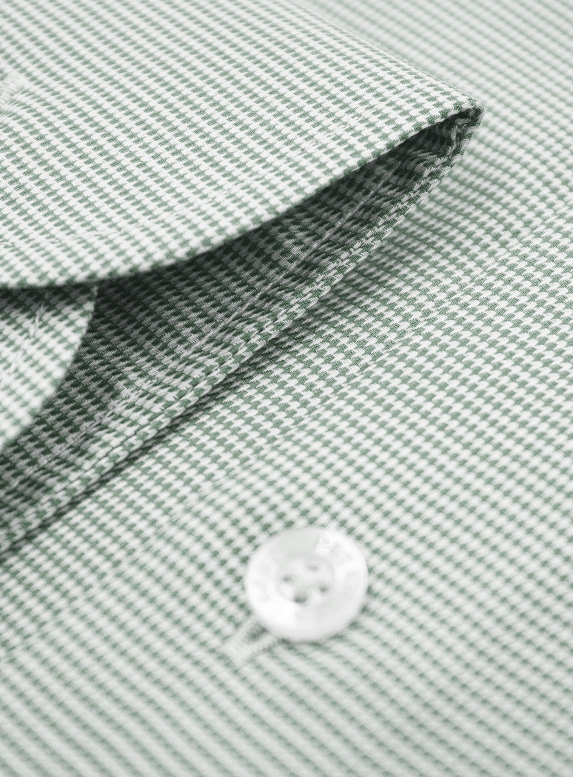 Milan Jacquard Puppytooth Green Shirt