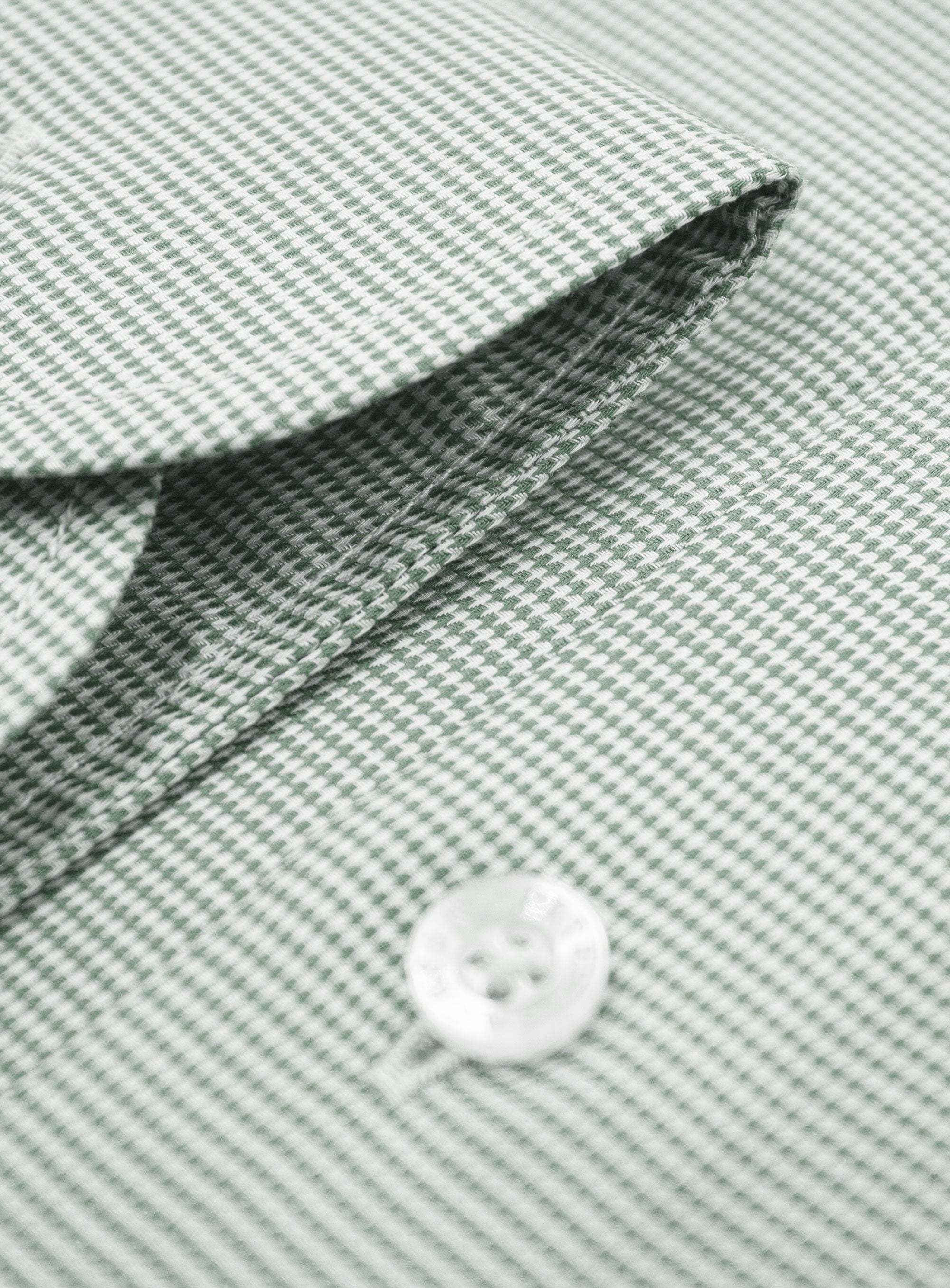 Milan Jacquard Puppytooth Green Shirt
