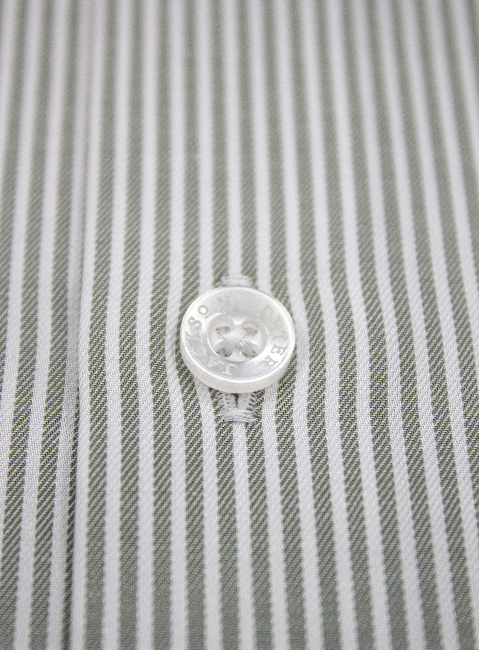 Milan Twill Sage Green Stripe Shirt