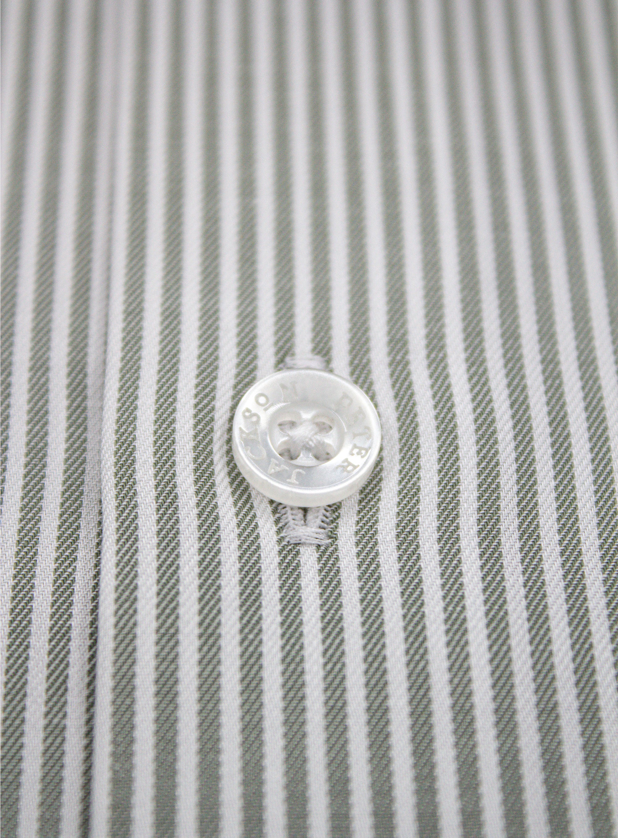 Milan Twill Sage Green Stripe Shirt