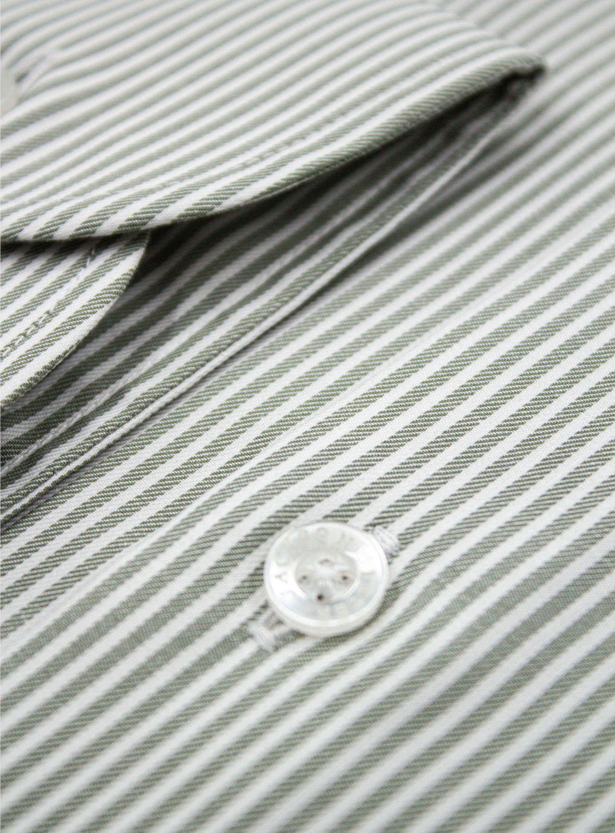 Milan Twill Sage Green Stripe Shirt