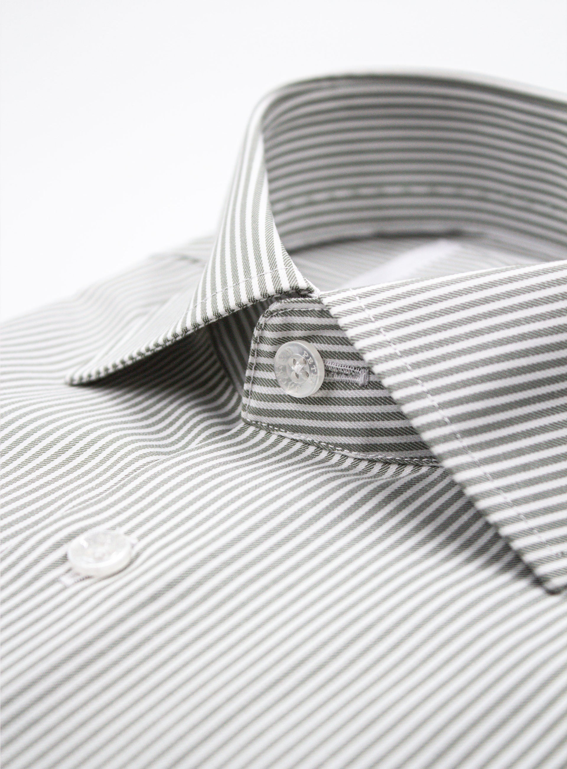Milan Twill Sage Green Stripe Shirt