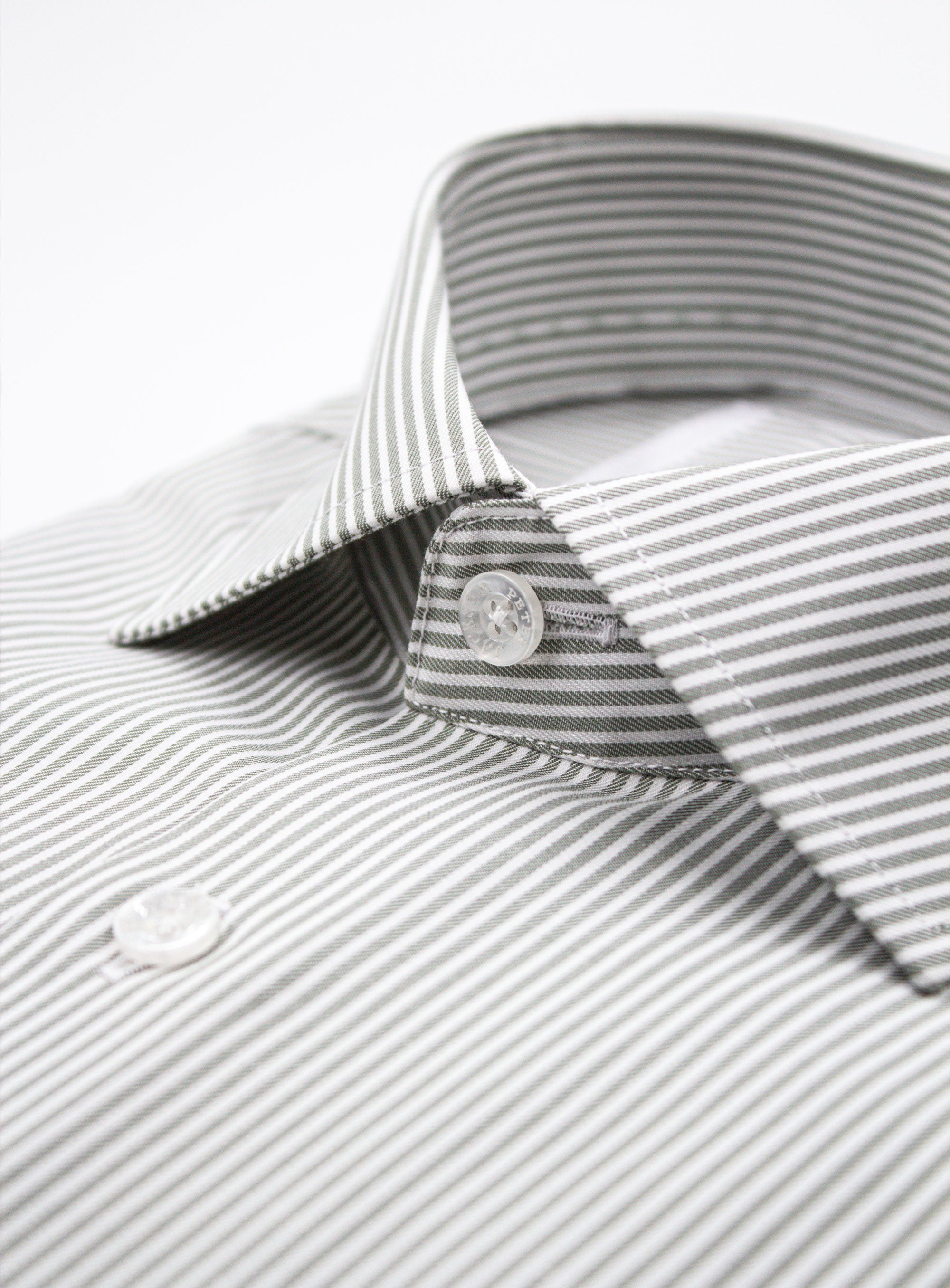 Milan Twill Sage Green Stripe Shirt