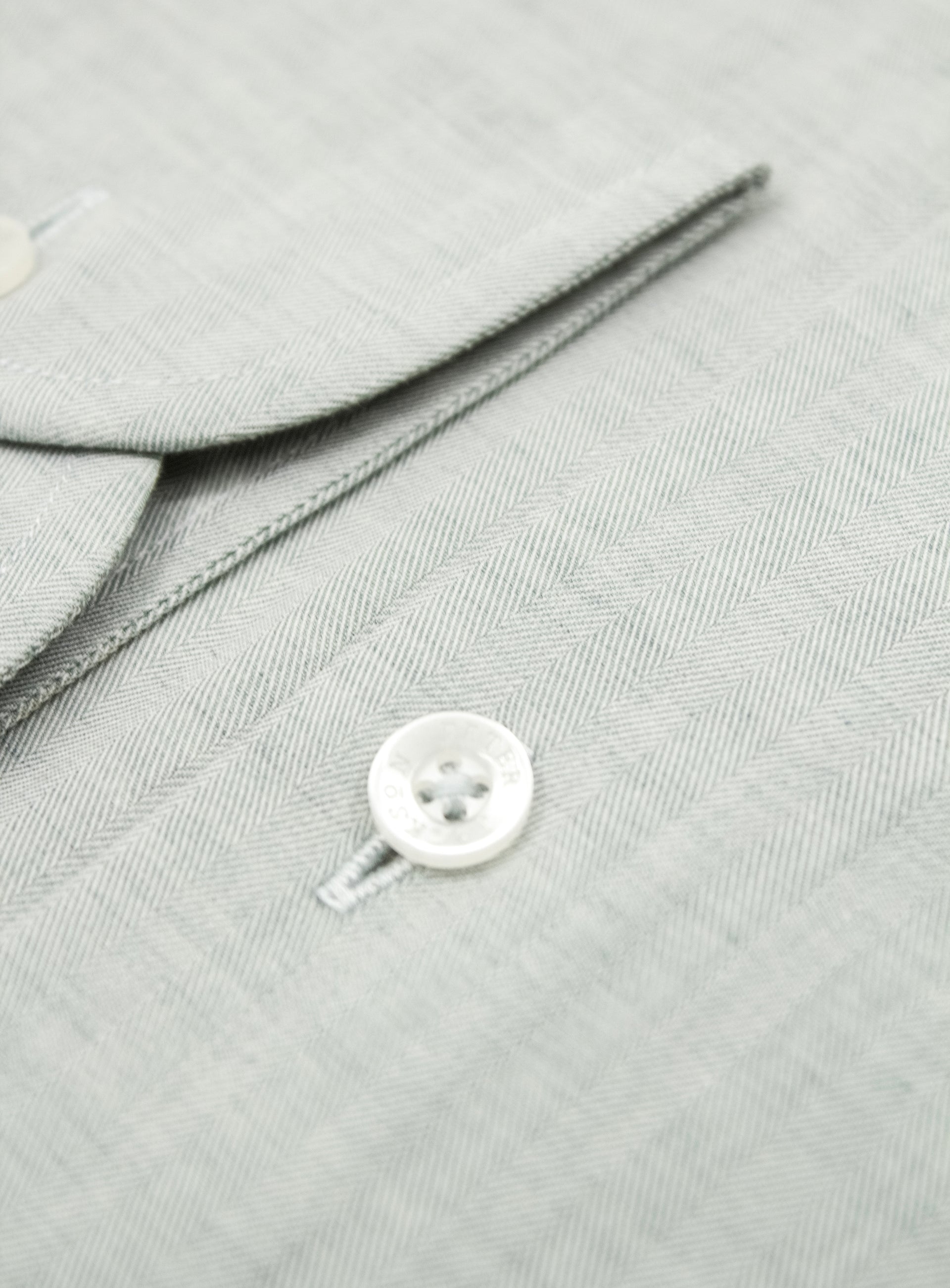Milan Herringbone Sage Green Shirt