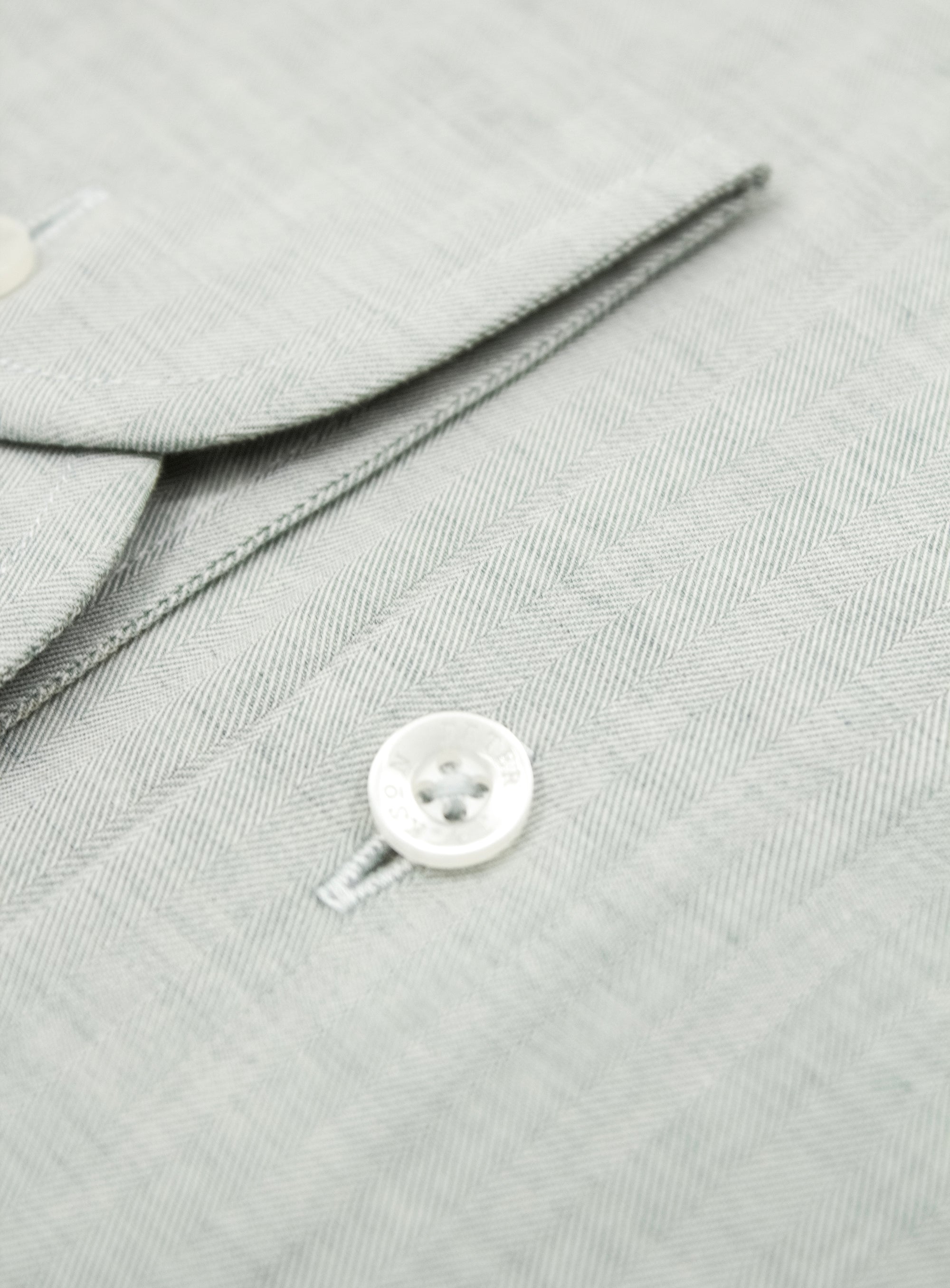 Milan Herringbone Sage Green Shirt